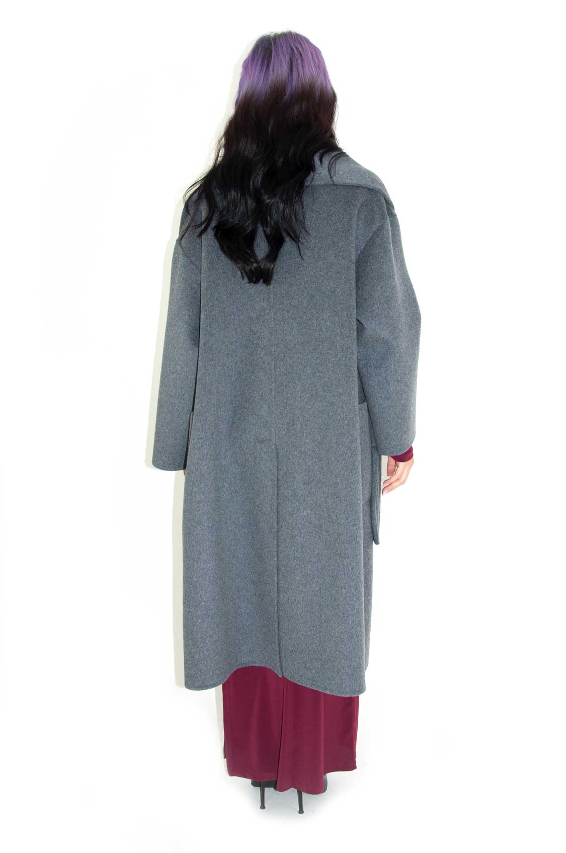 Cappotto sciarpa grey