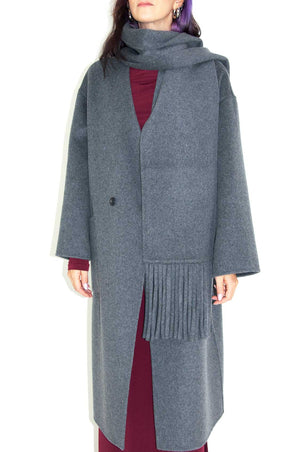 Cappotto sciarpa grey