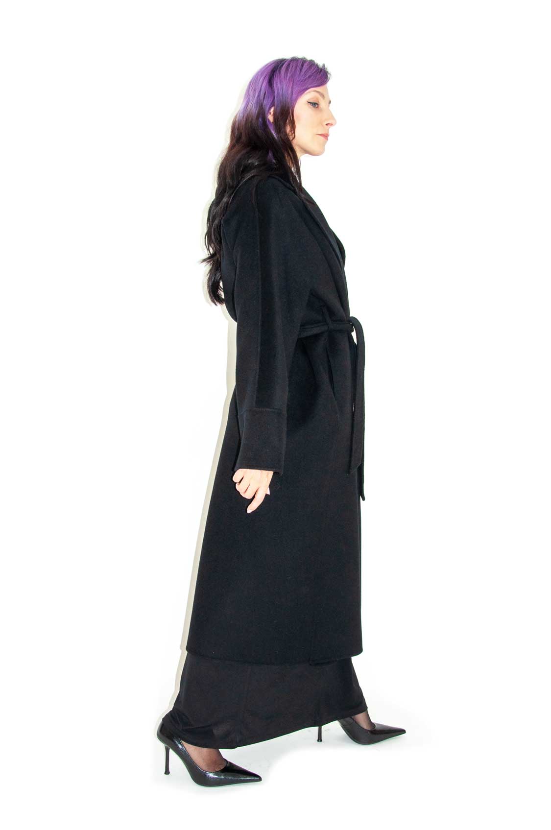 Cappotto cintura black