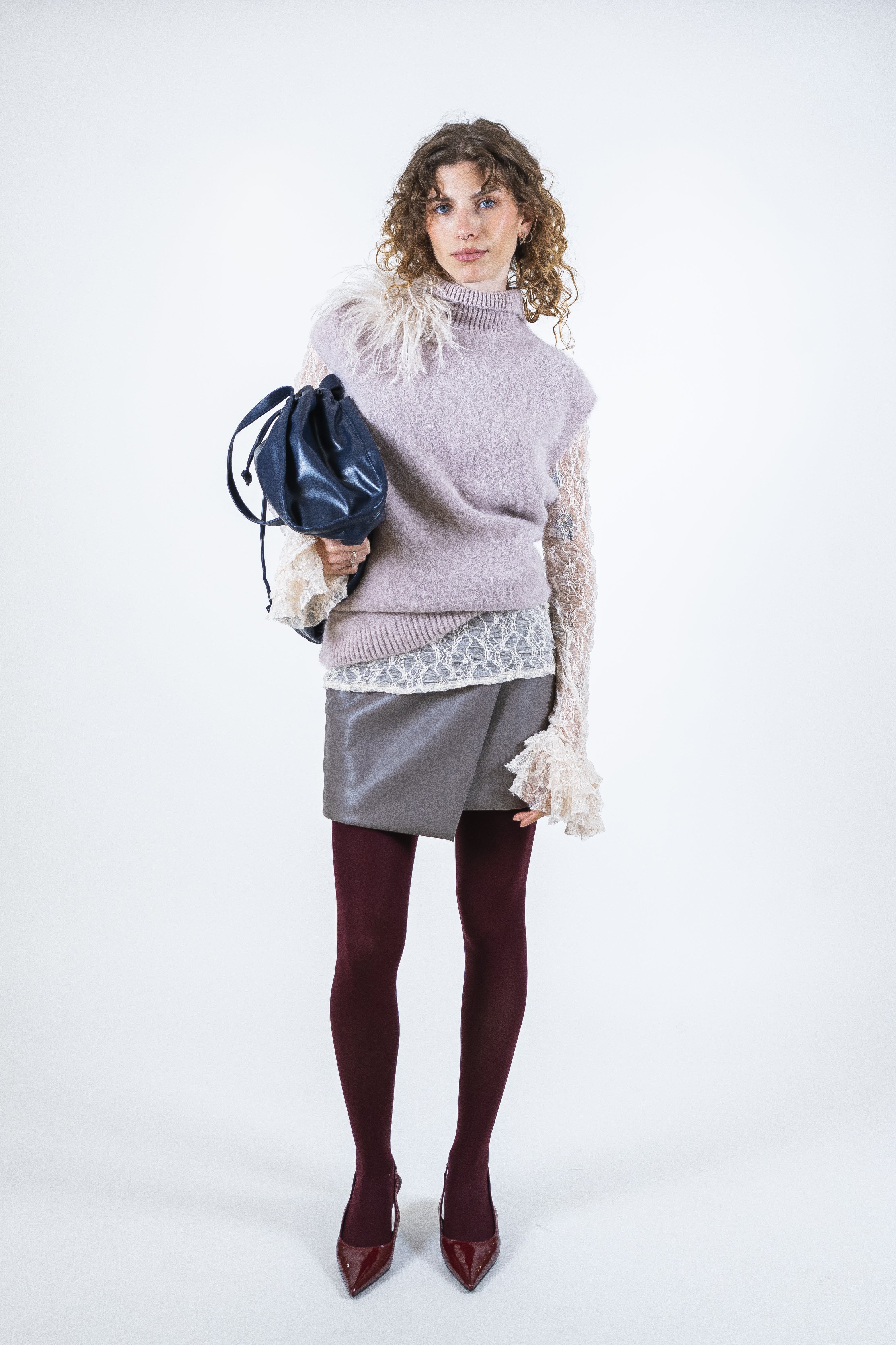 Gilet dolcevita poudre