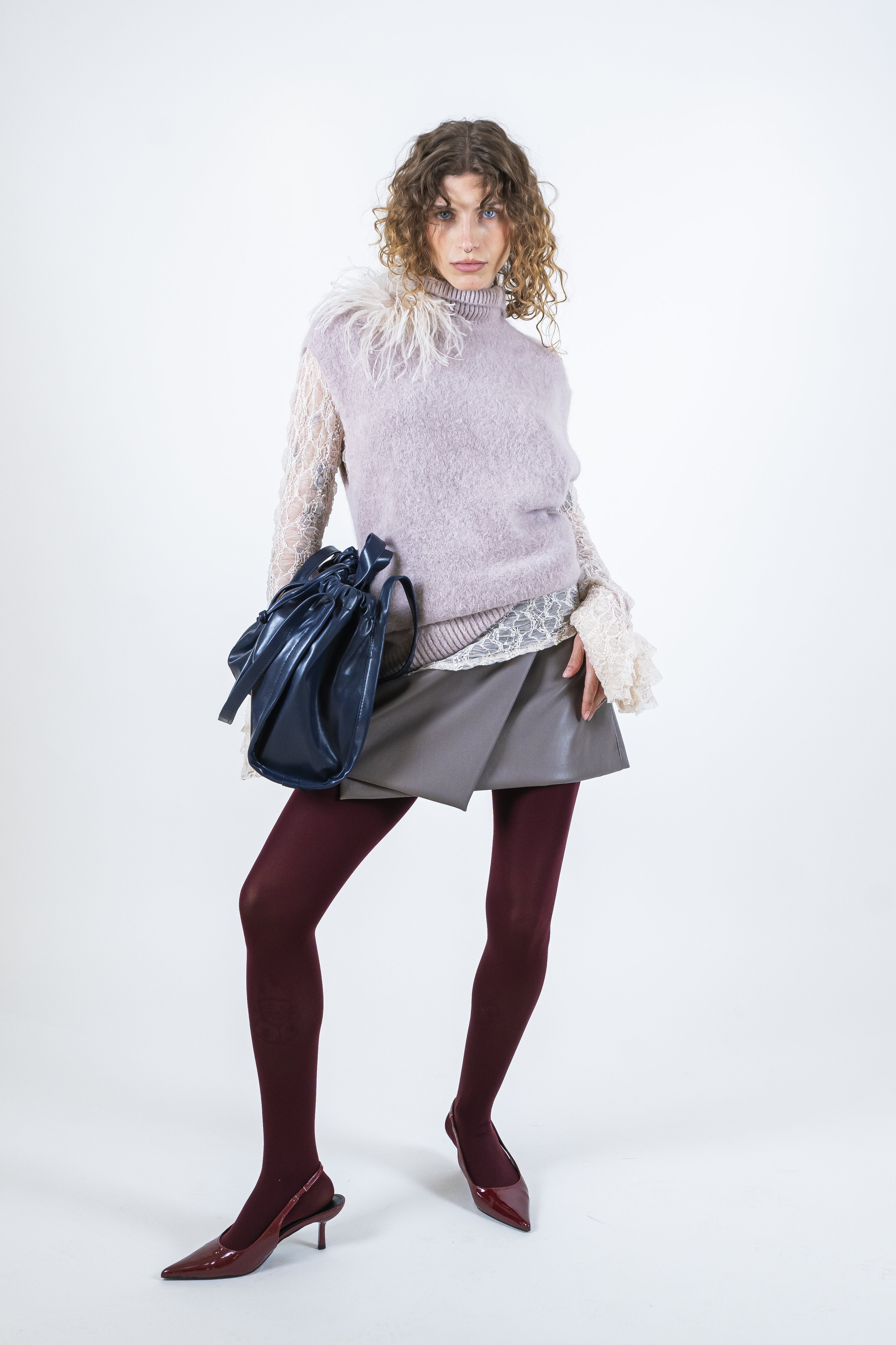 Blusa pizzo champagne