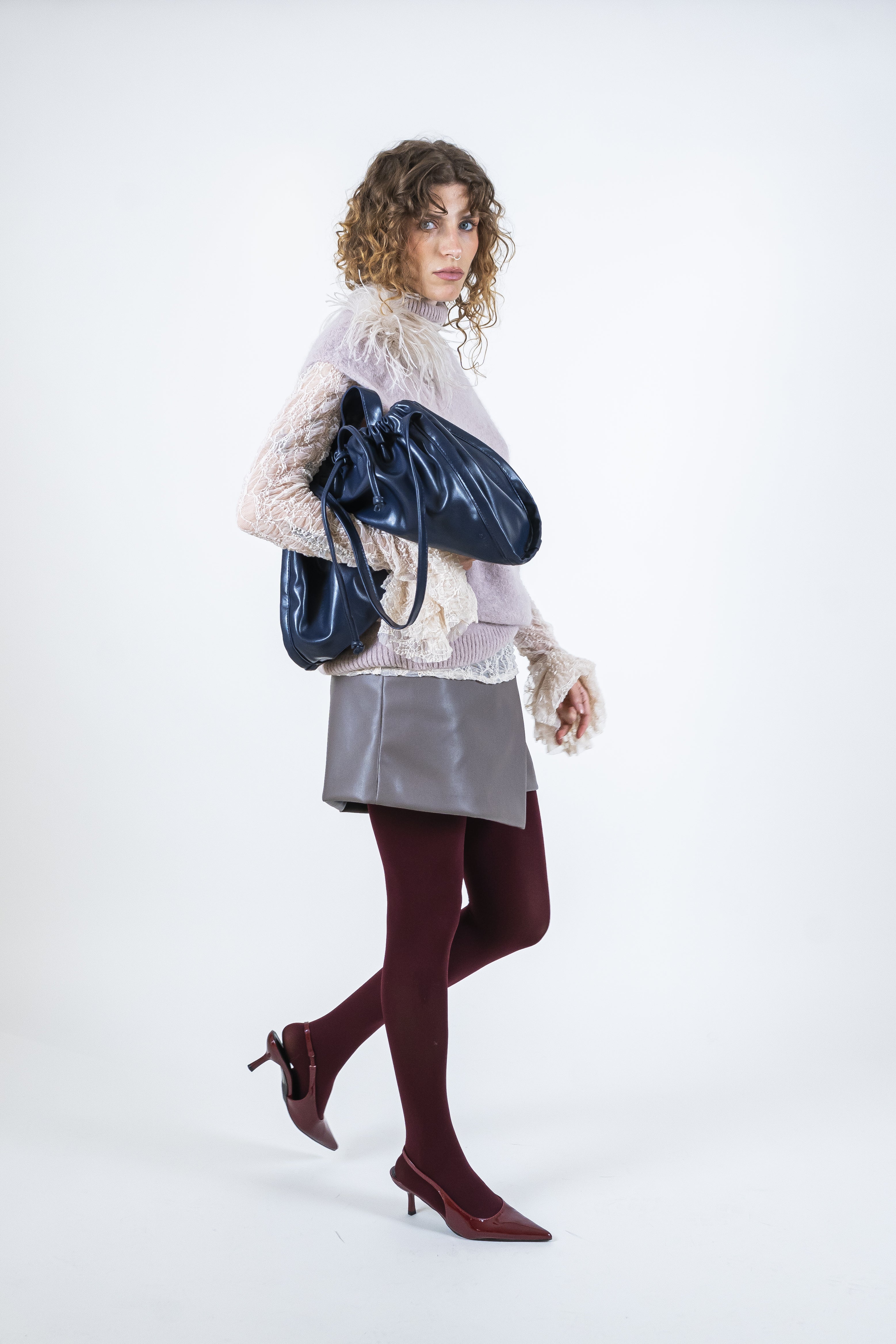 Gonna ecopelle fango