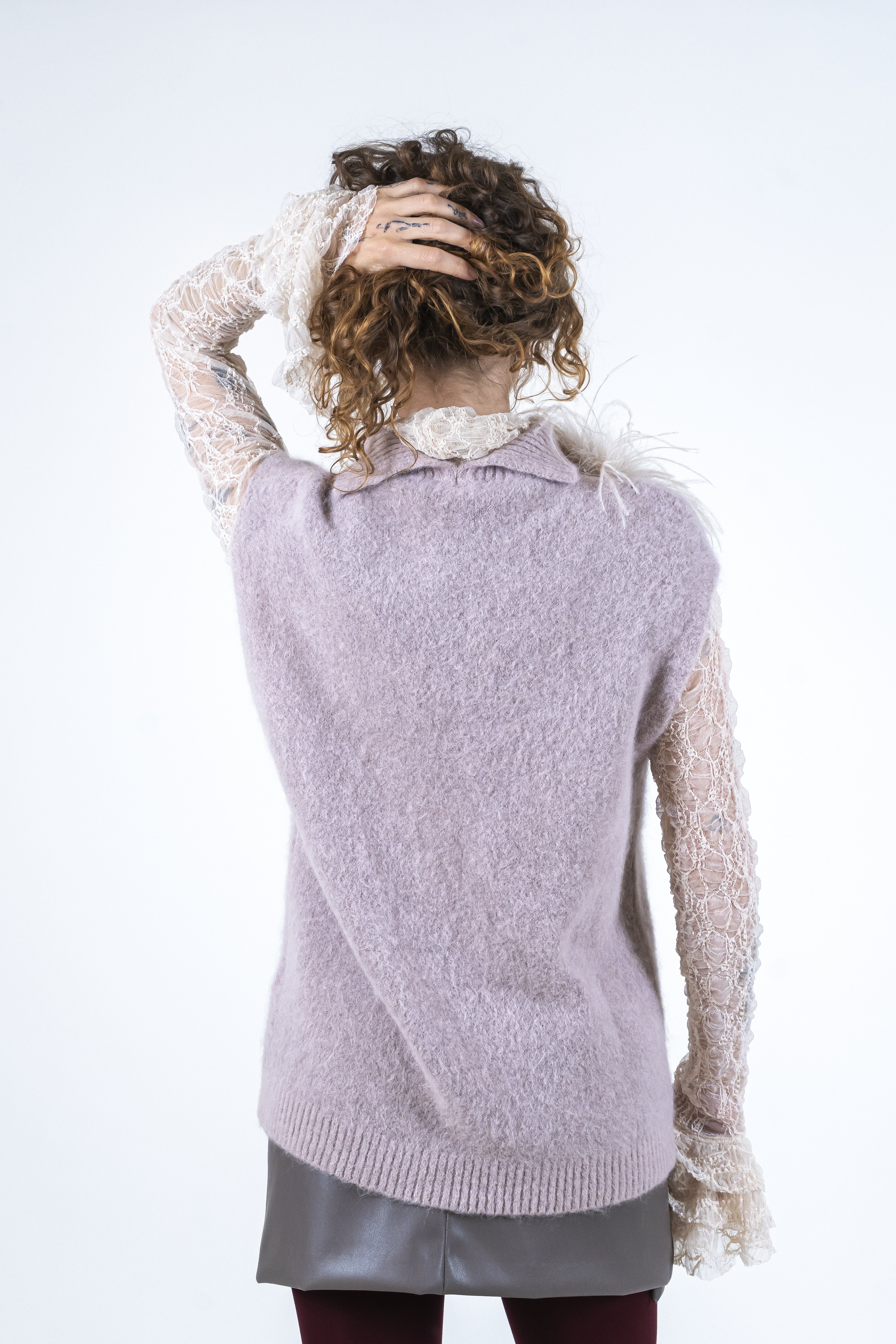 Gilet dolcevita poudre