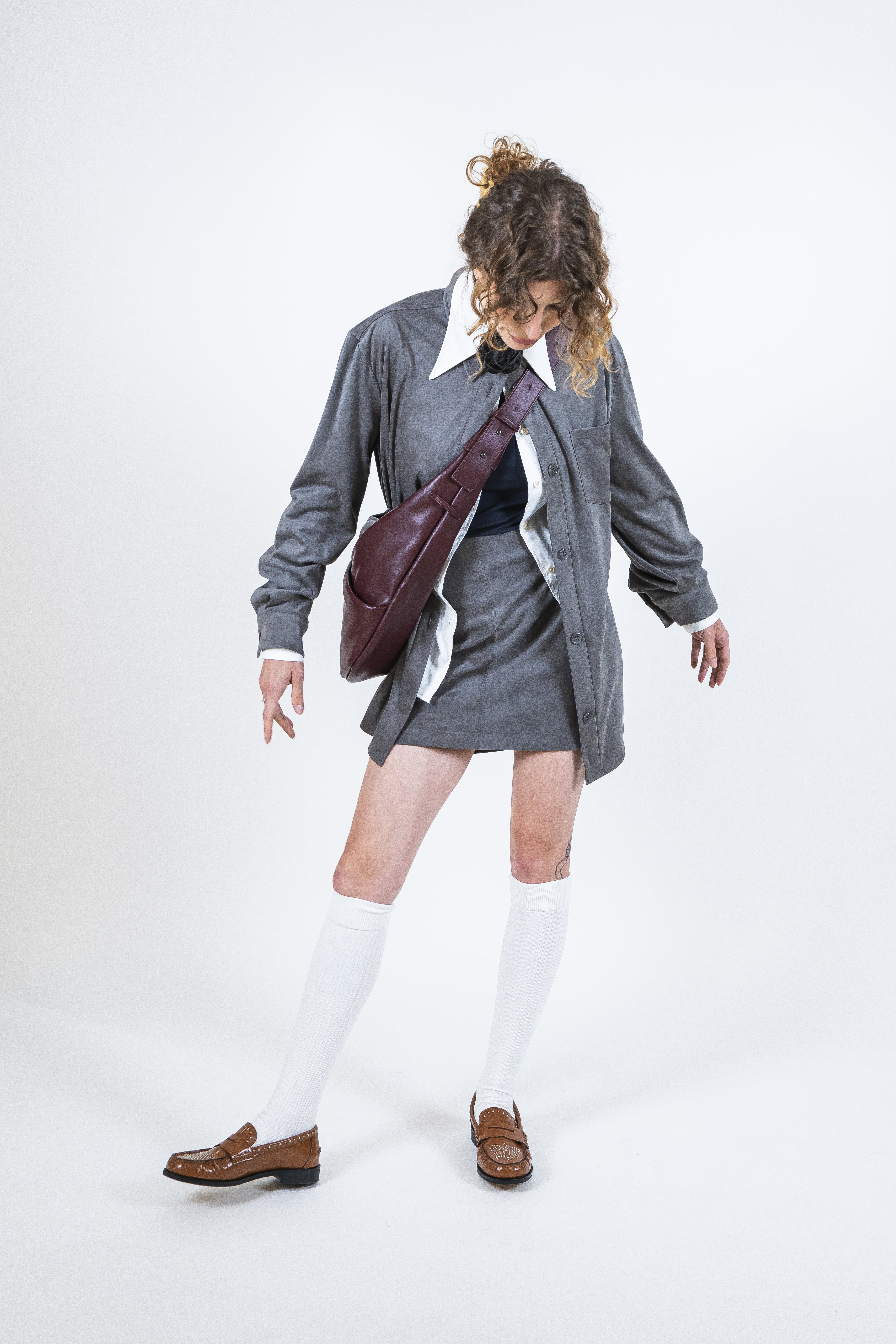 Camicia ecosuede antracite