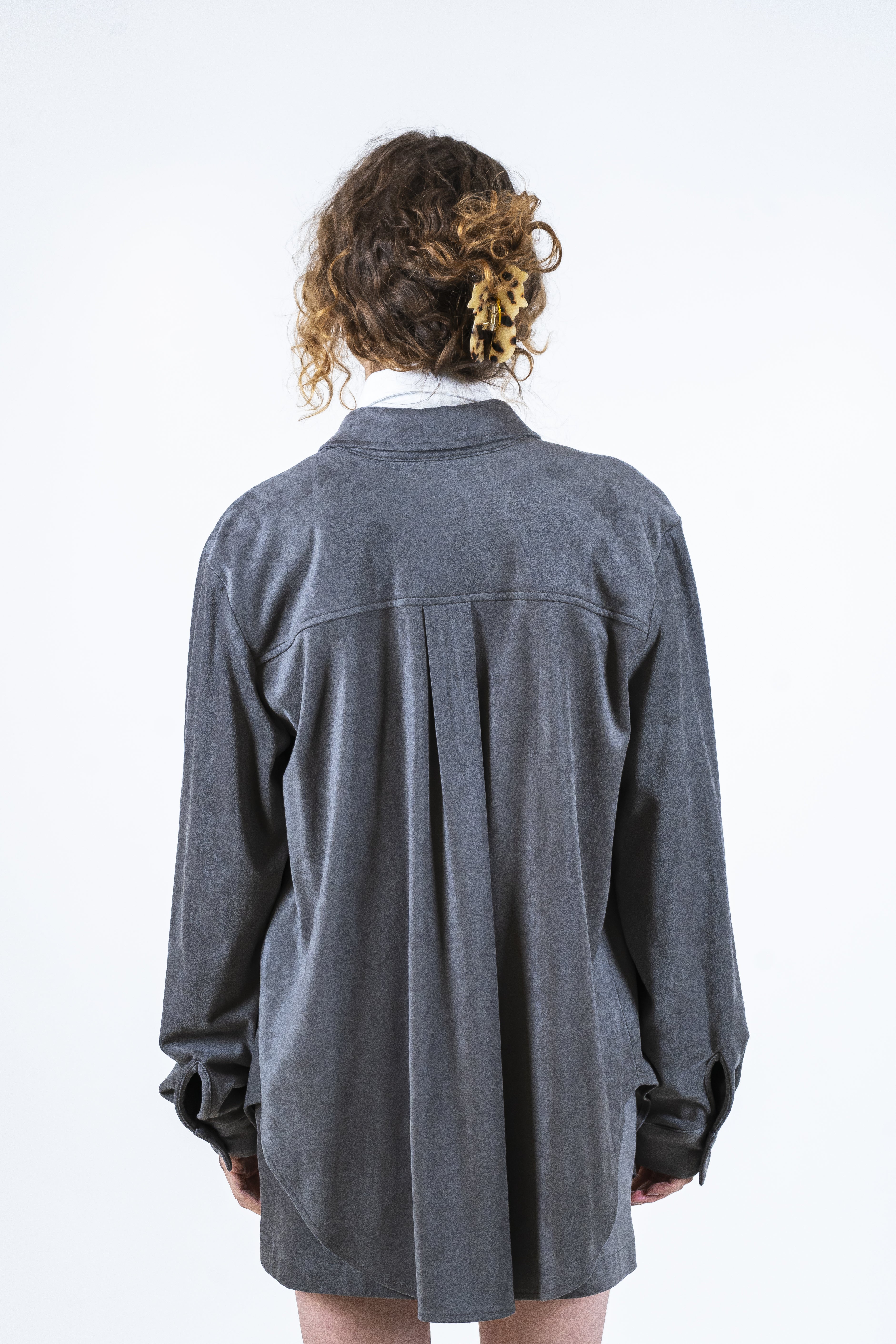 Camicia ecosuede antracite