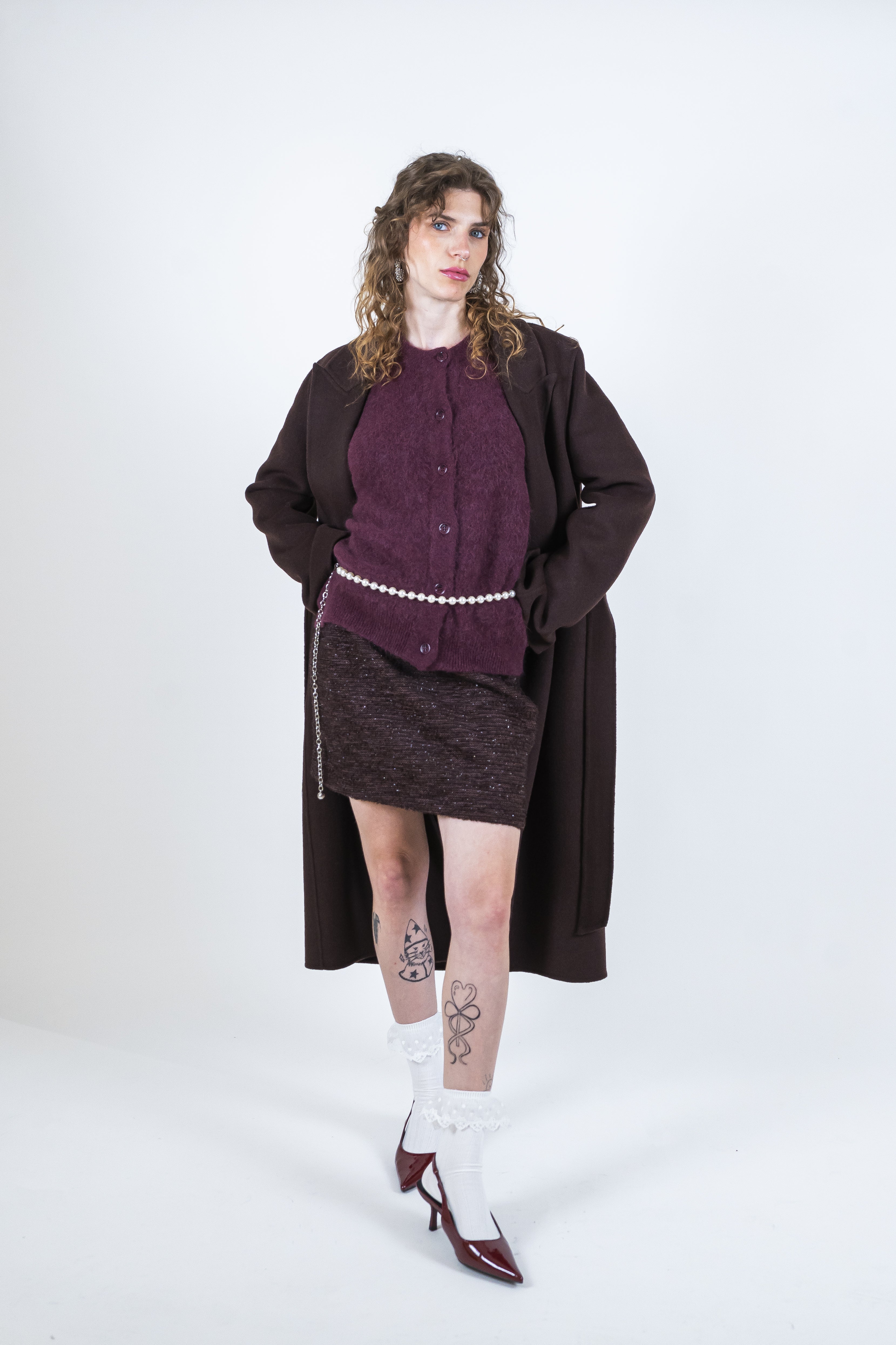 Gonna bouclé fondente