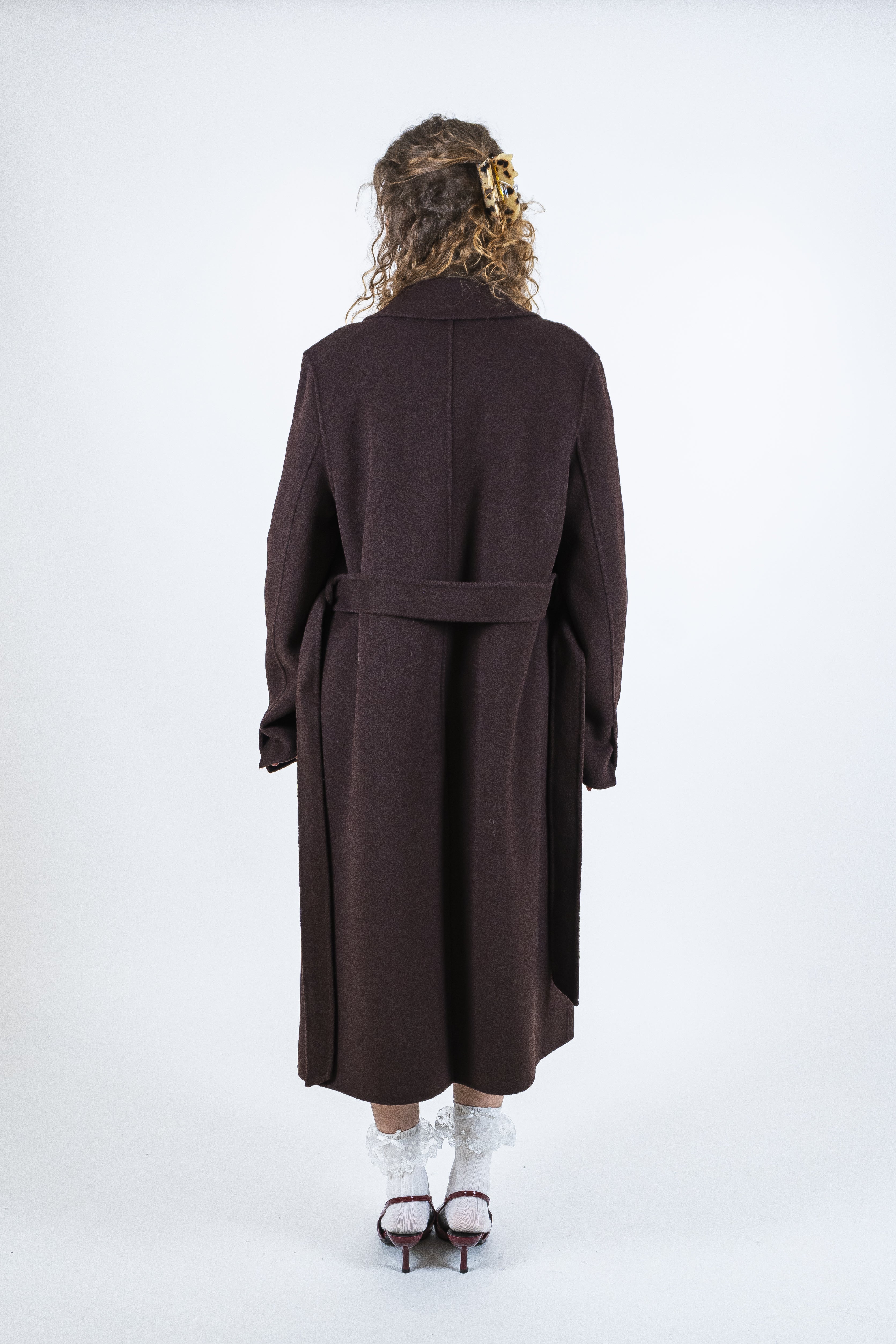 Cappotto midi fondente