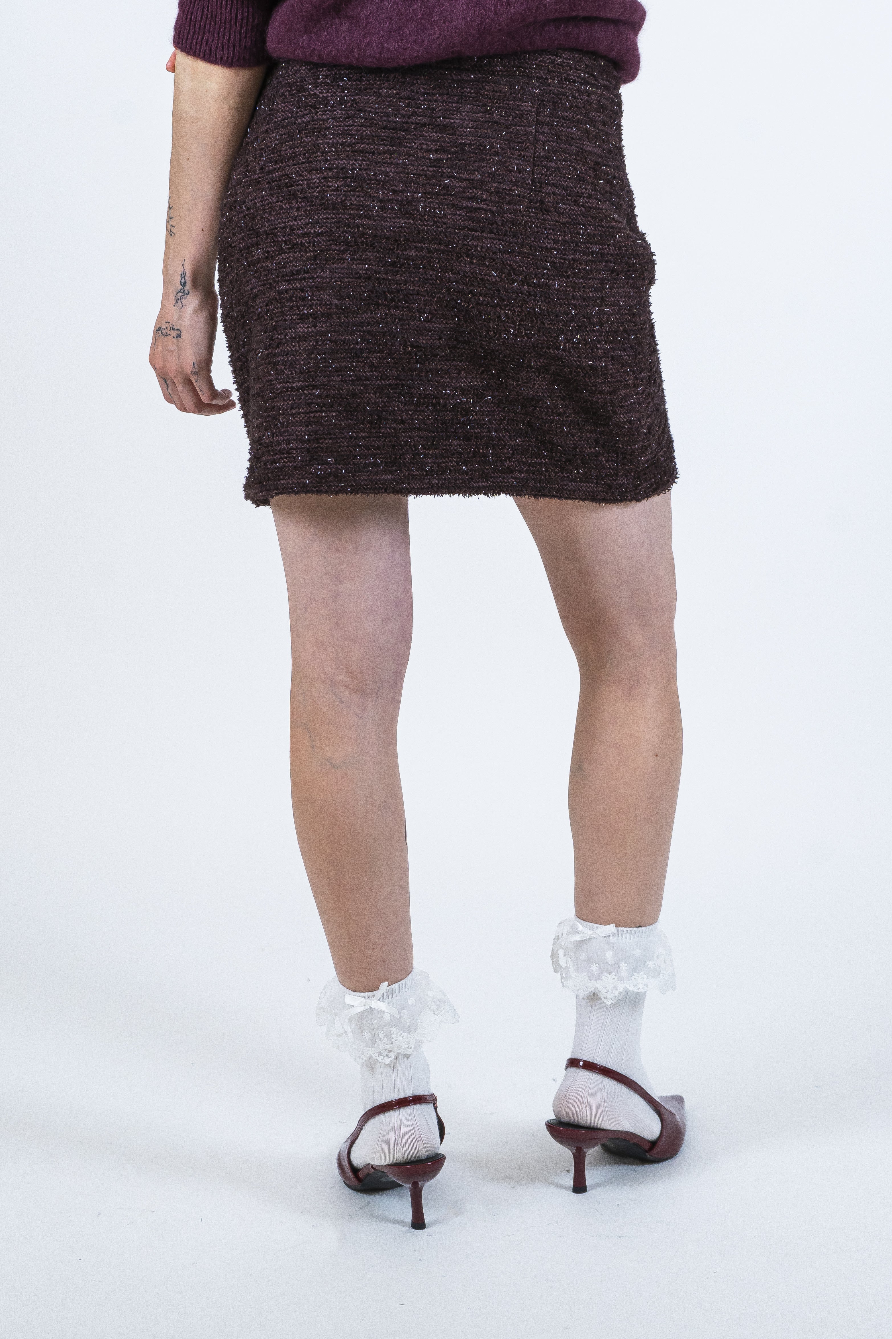 Gonna bouclé fondente