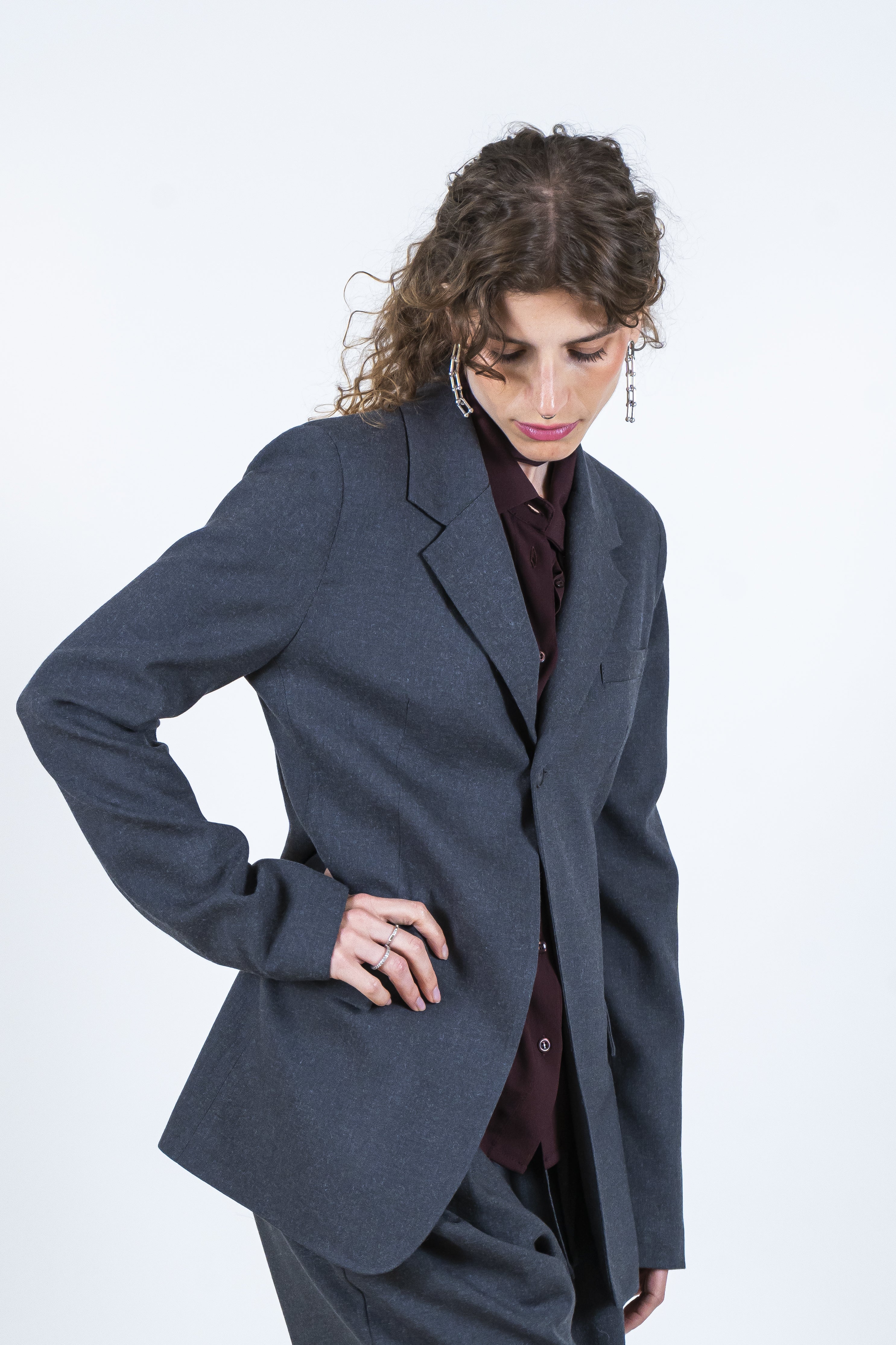 Giacca slim mélange