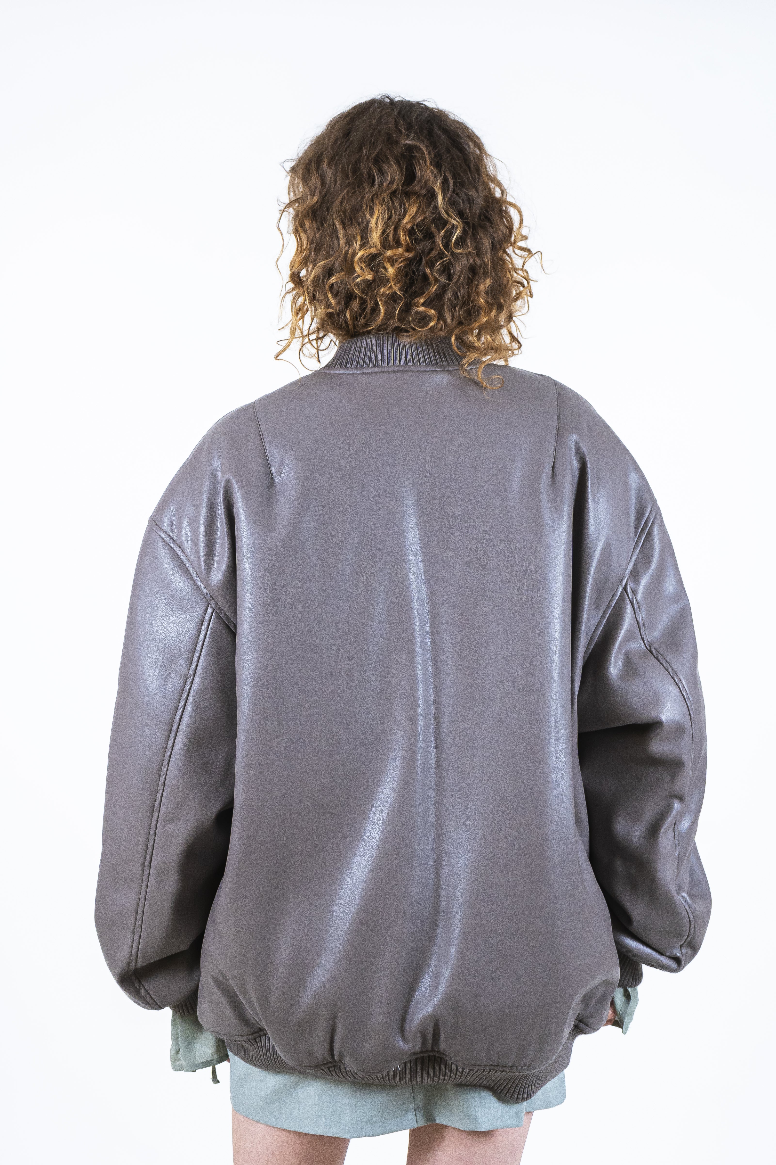 Bomber ecopelle fango