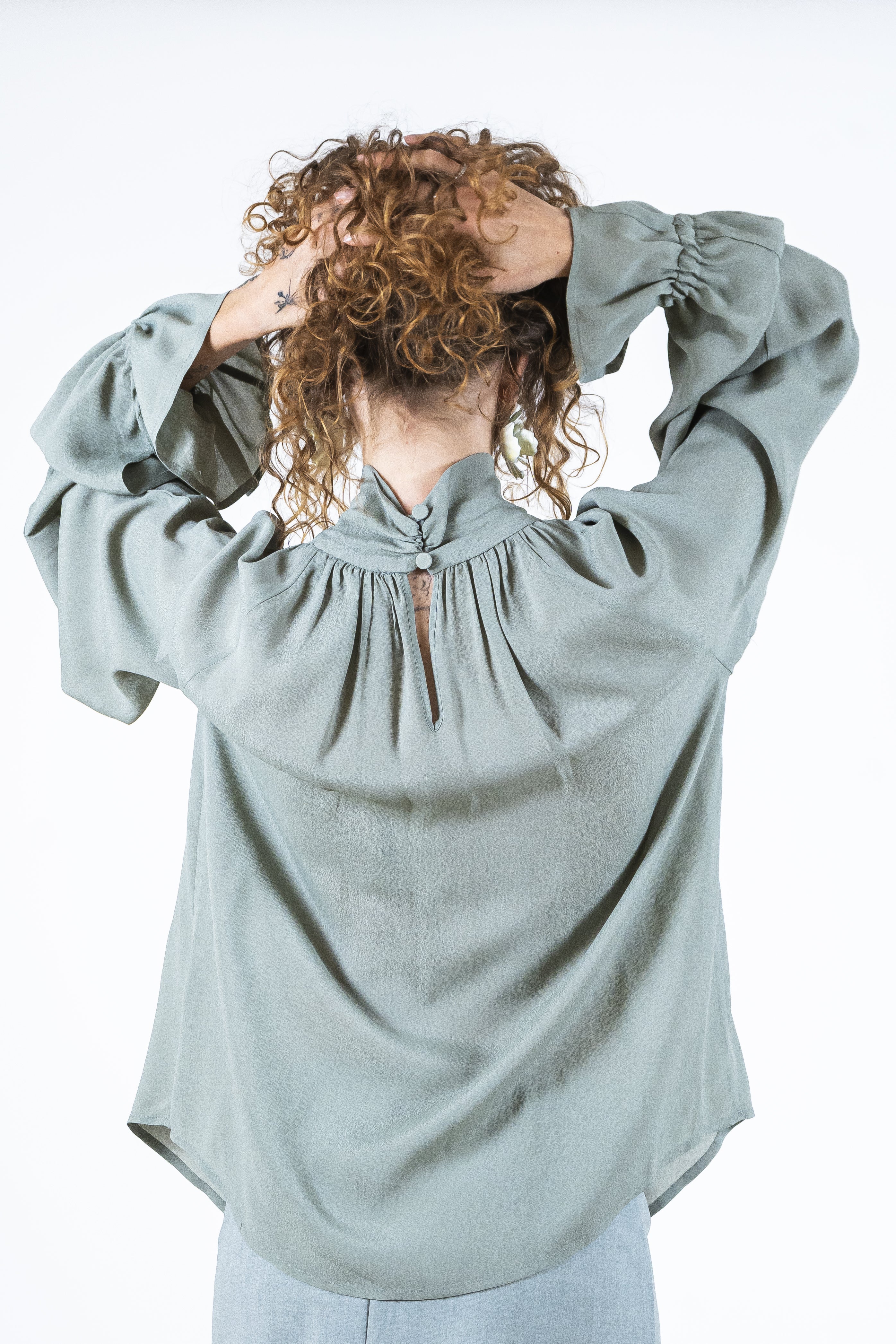 Camicia georgette salvia