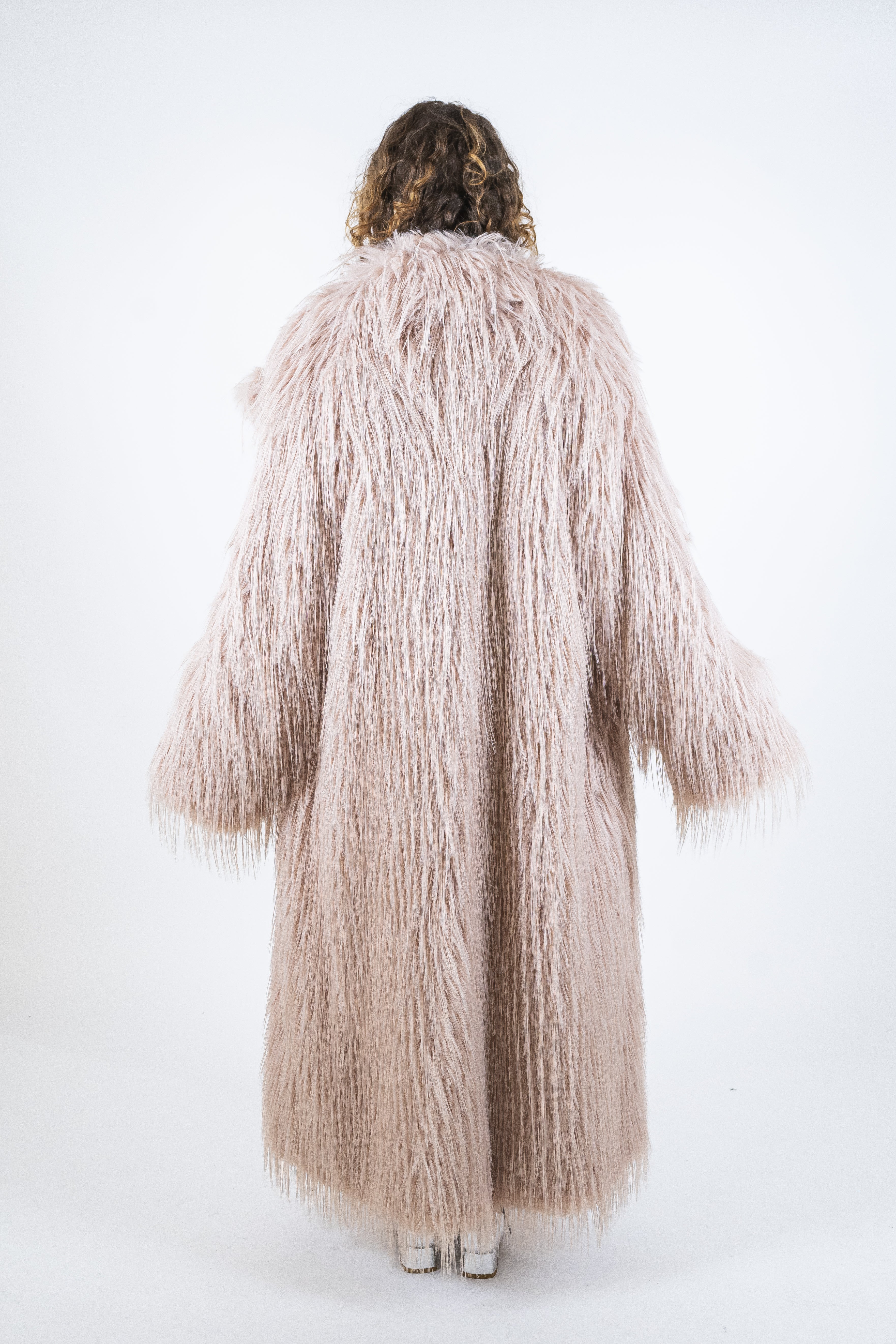 Cappotto ecopelliccia poudre