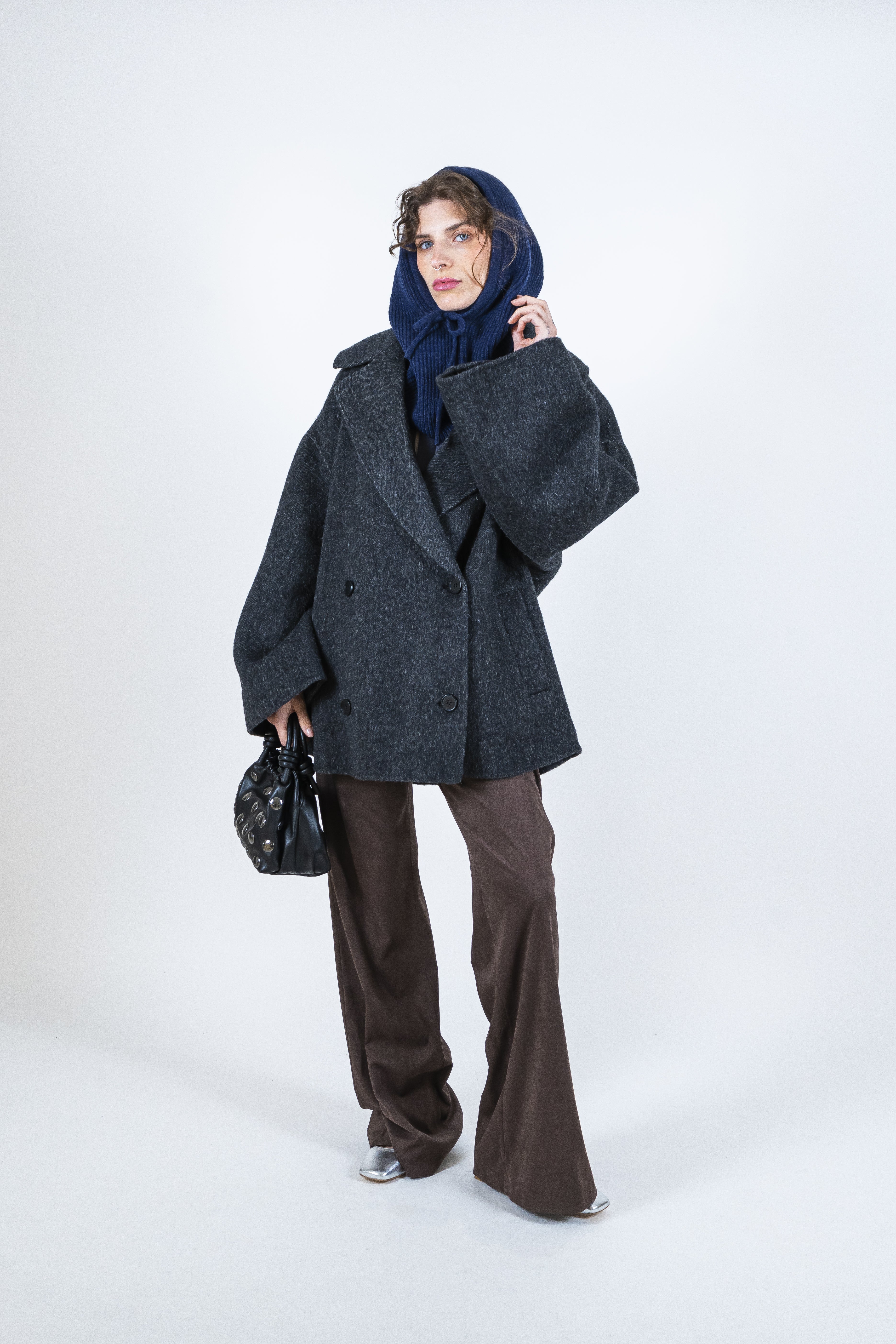 Pantalone ecosuede fondente