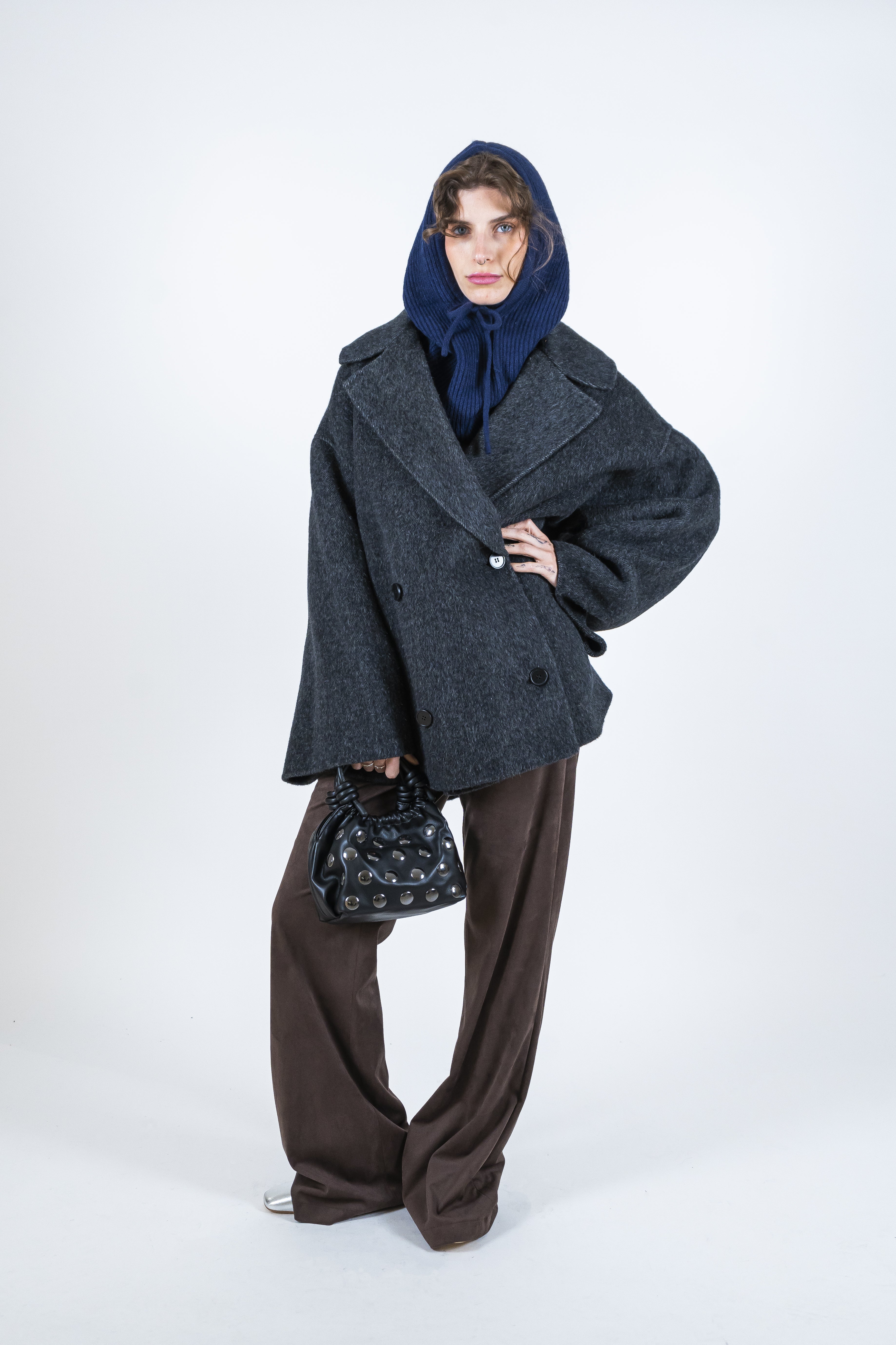 Pantalone ecosuede fondente