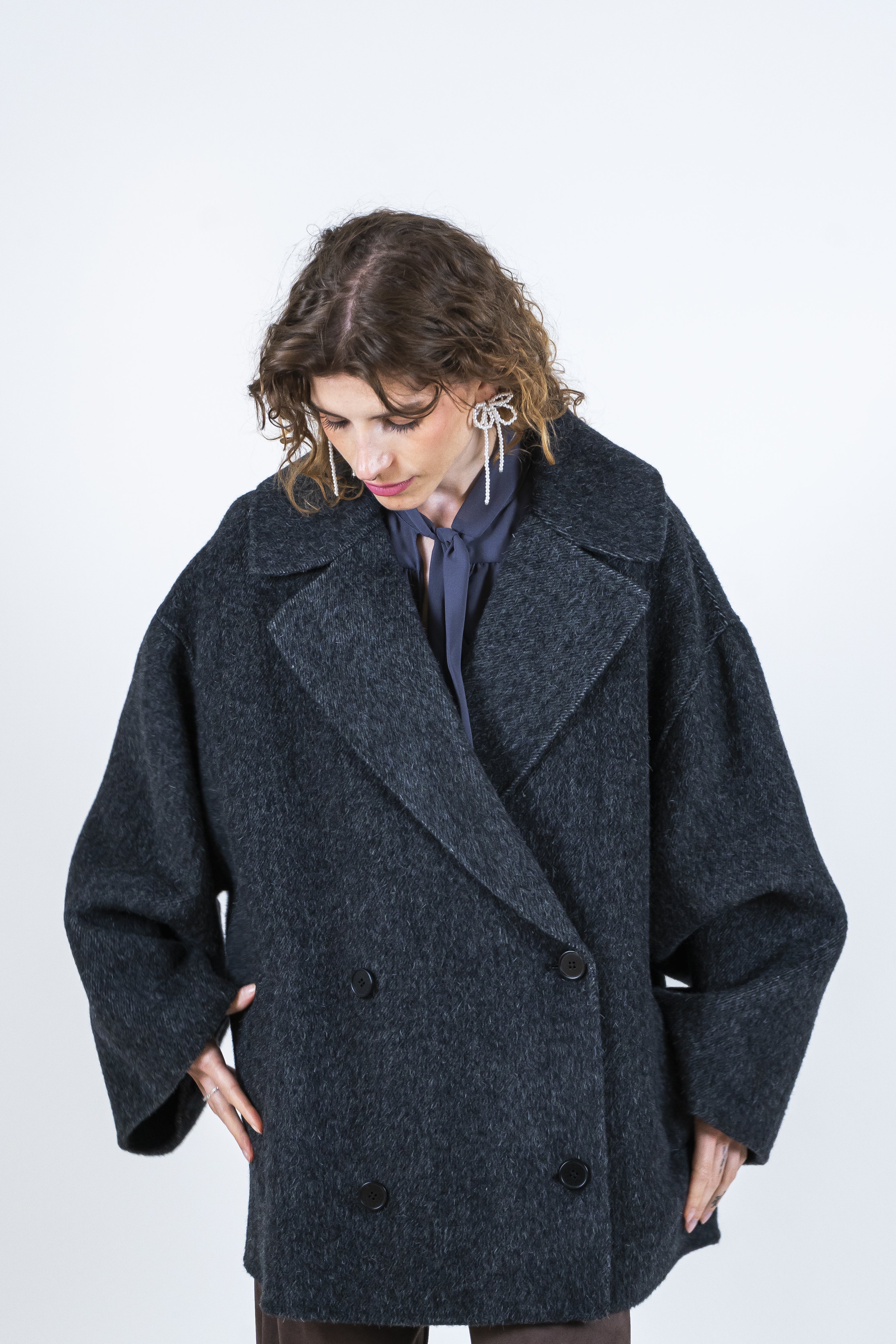 Cappotto corto spinato