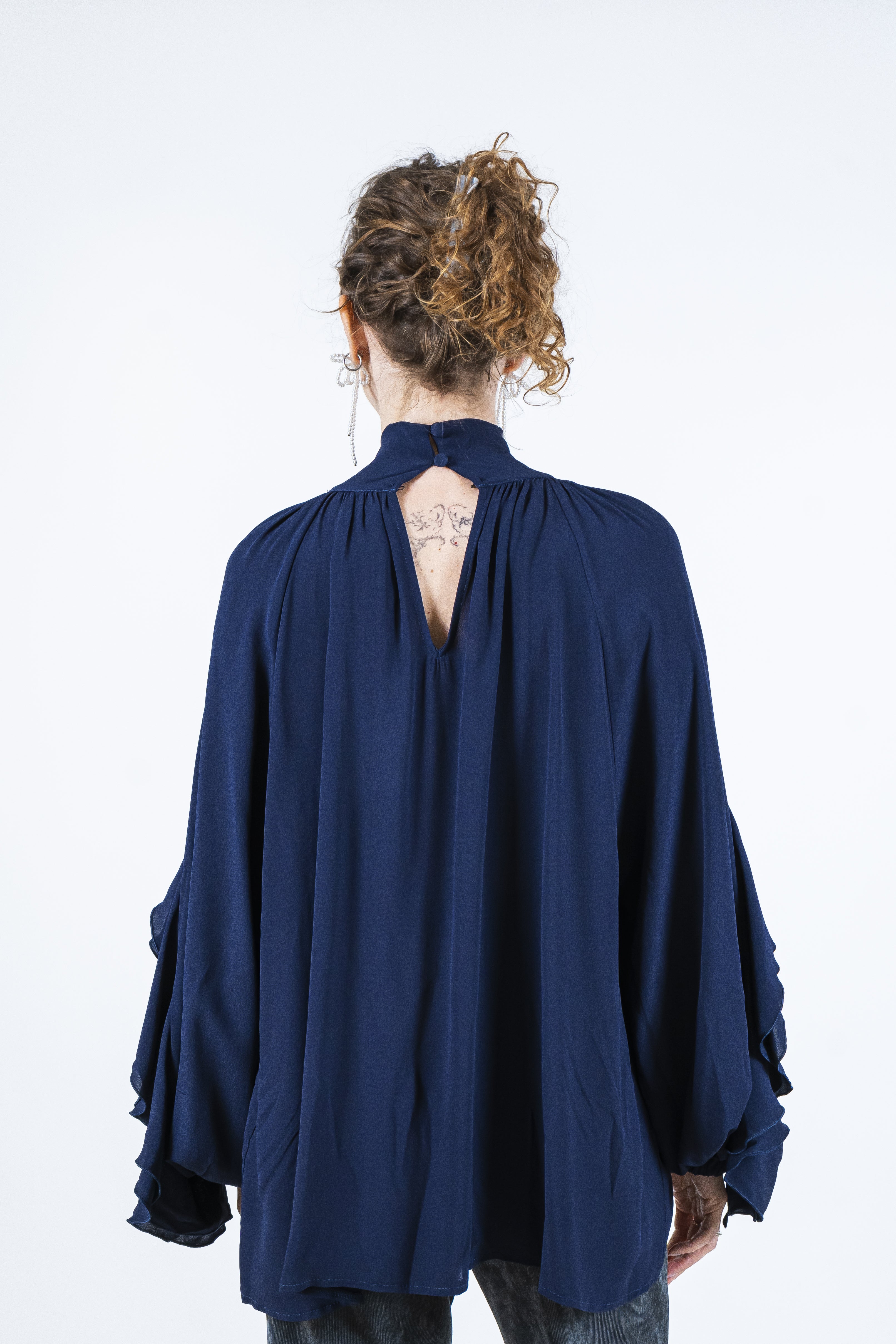 Camicia georgette blu