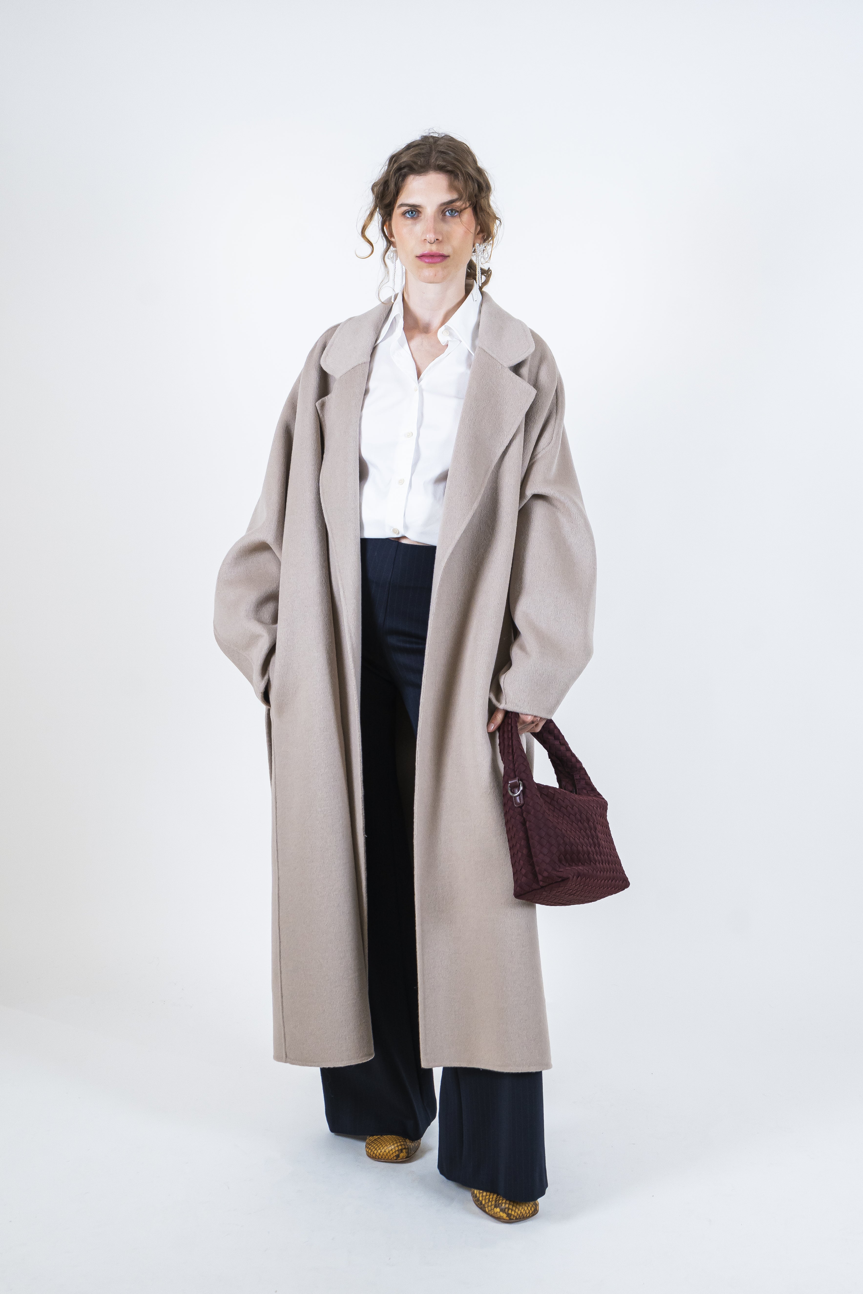 Cappotto lungo poudre