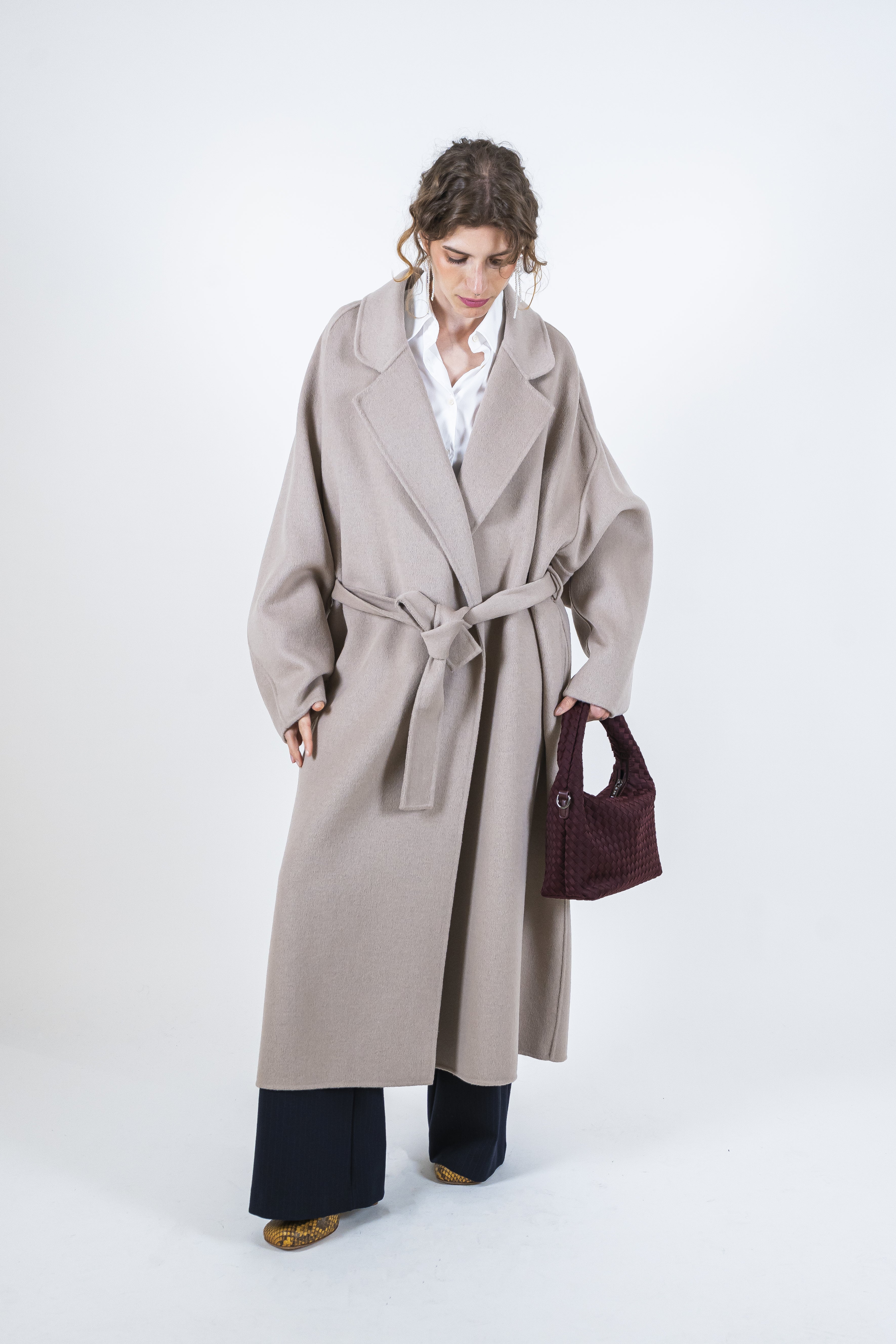 Cappotto lungo poudre