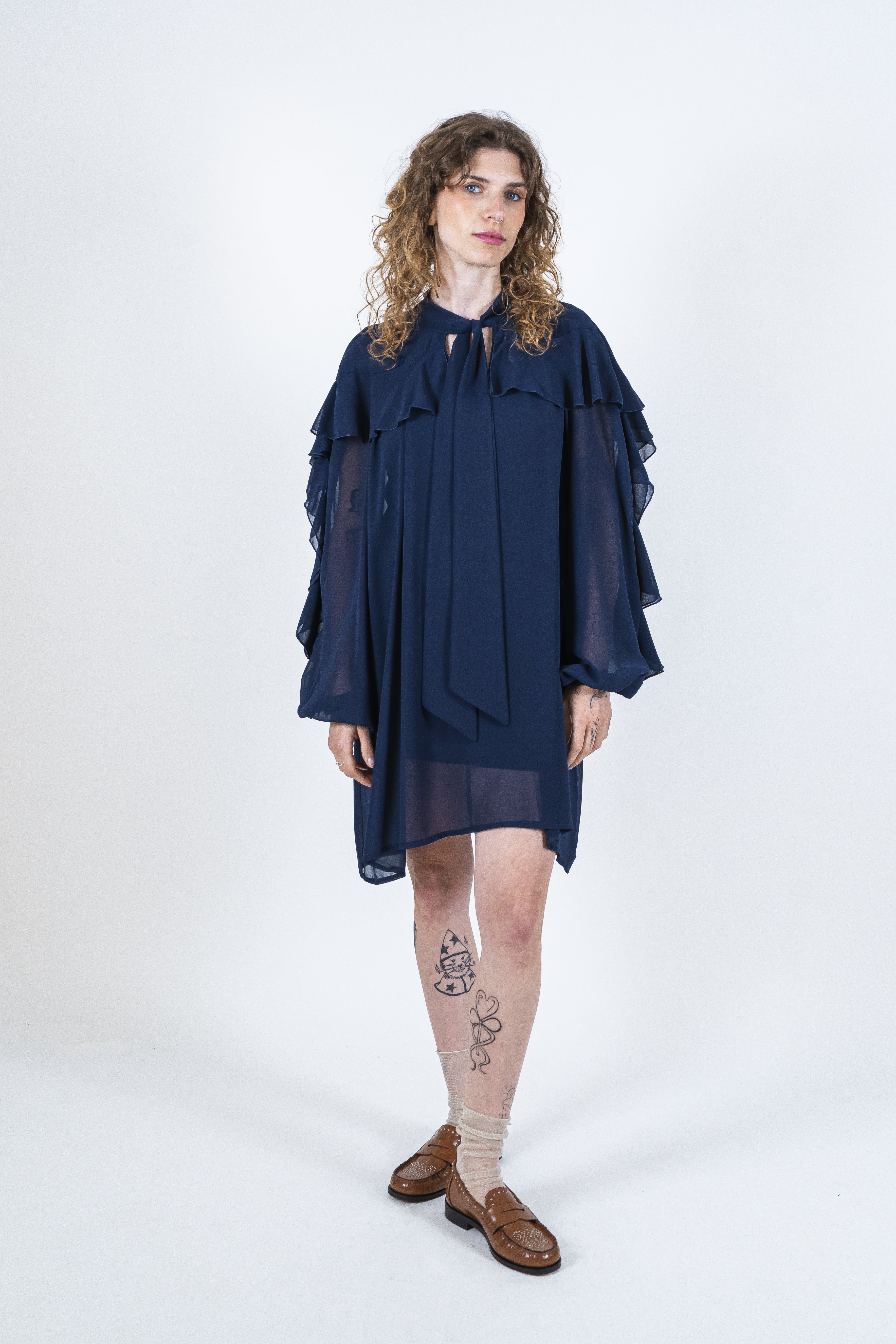 Abito georgette navy