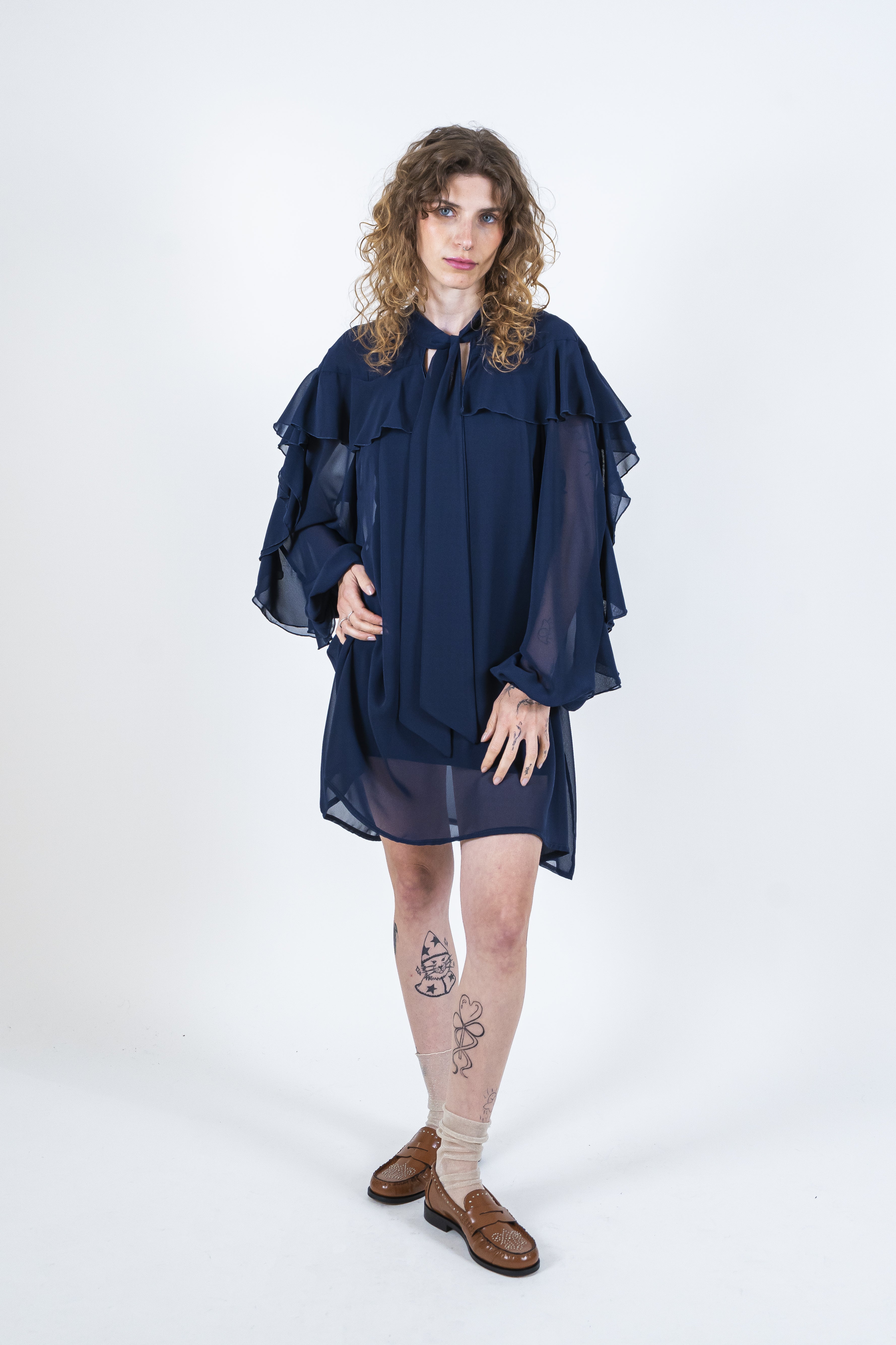 Abito georgette navy