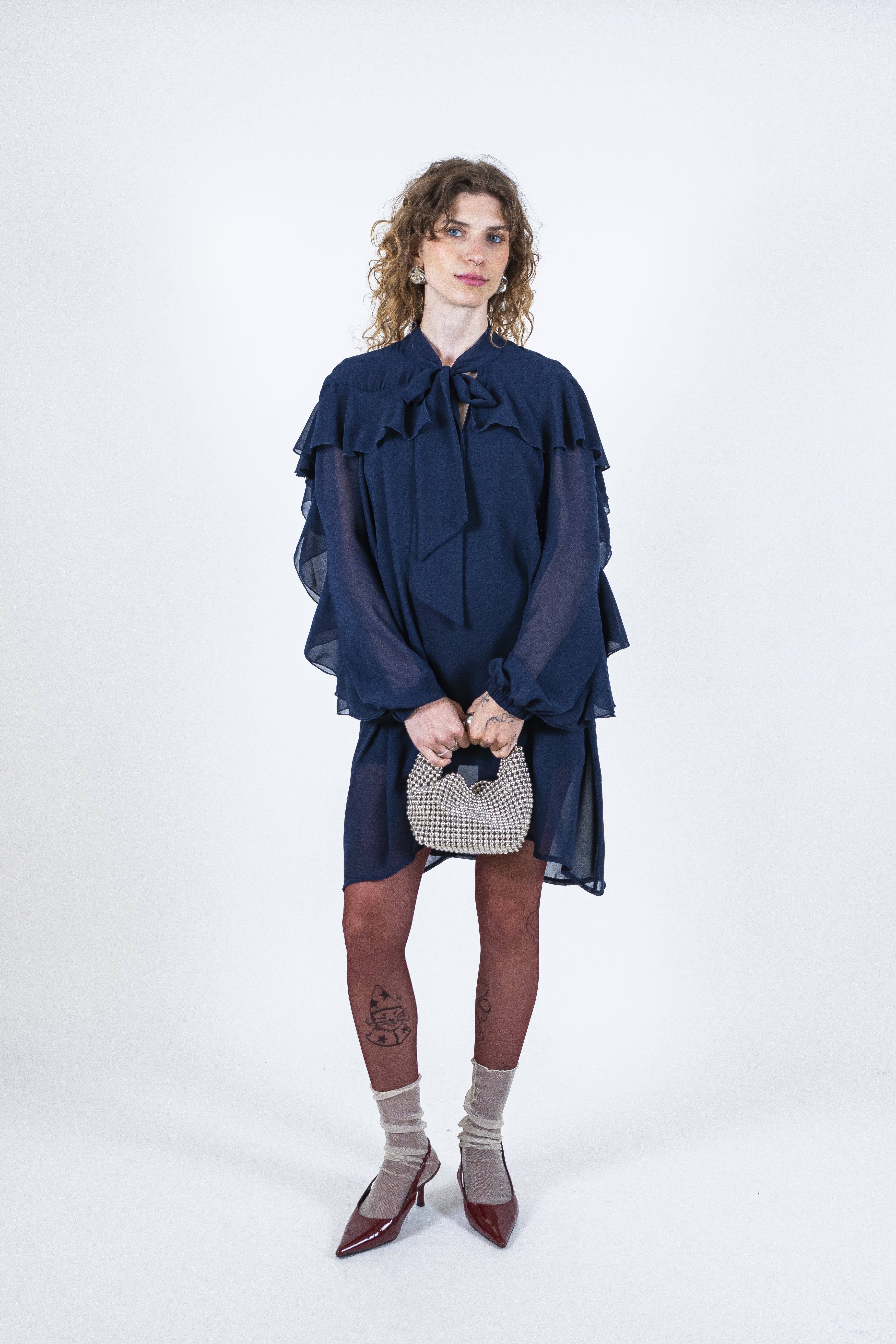 Abito georgette navy