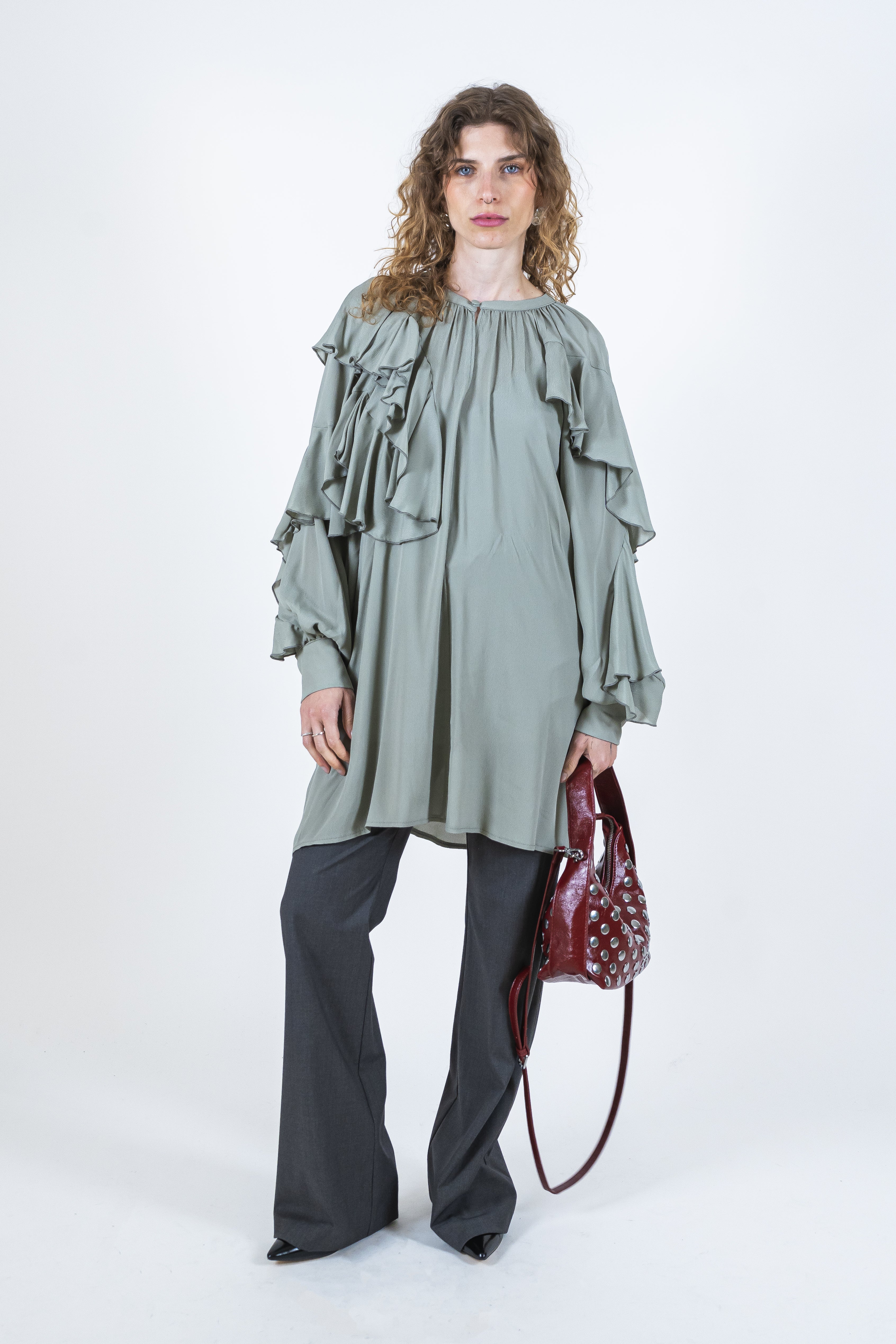 Abito georgette salvia