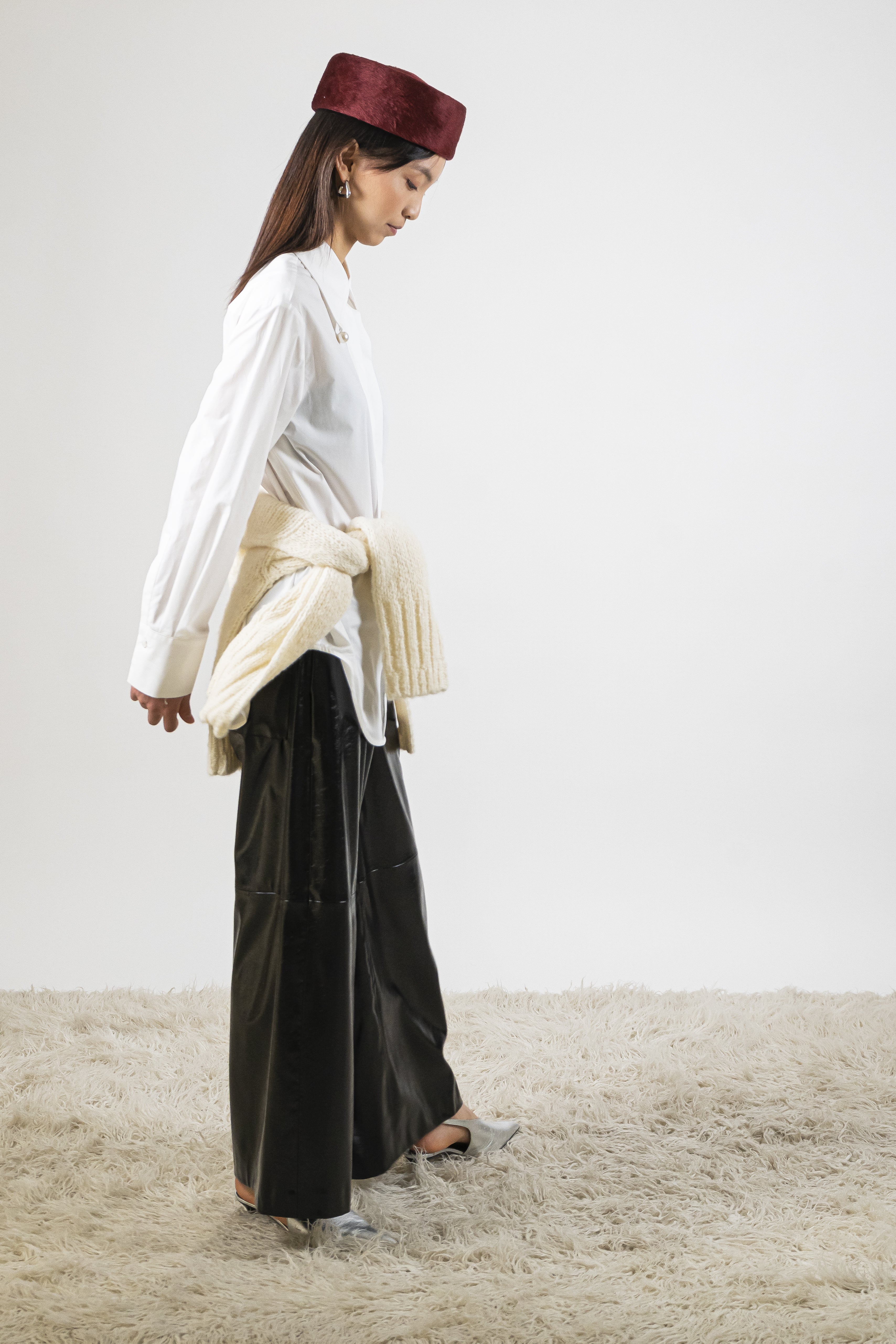 Camicia colletto perle