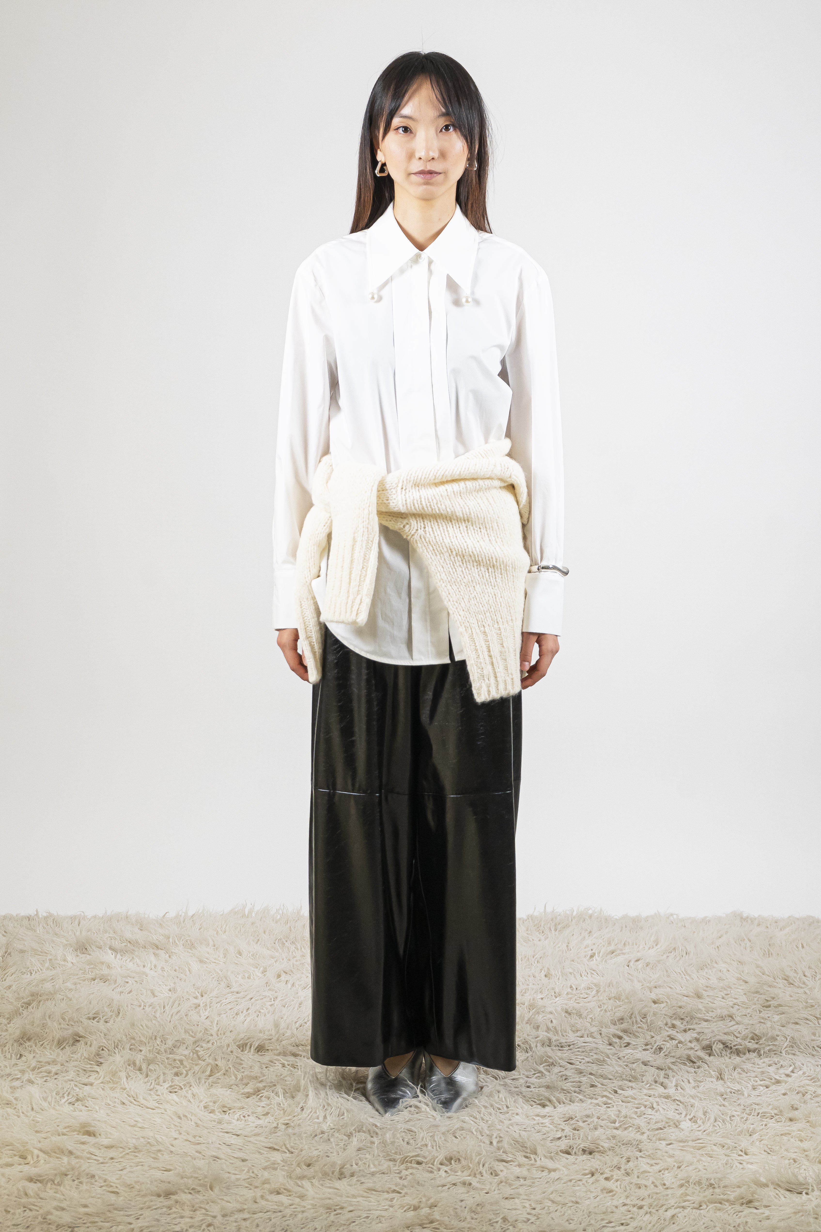 Camicia colletto perle