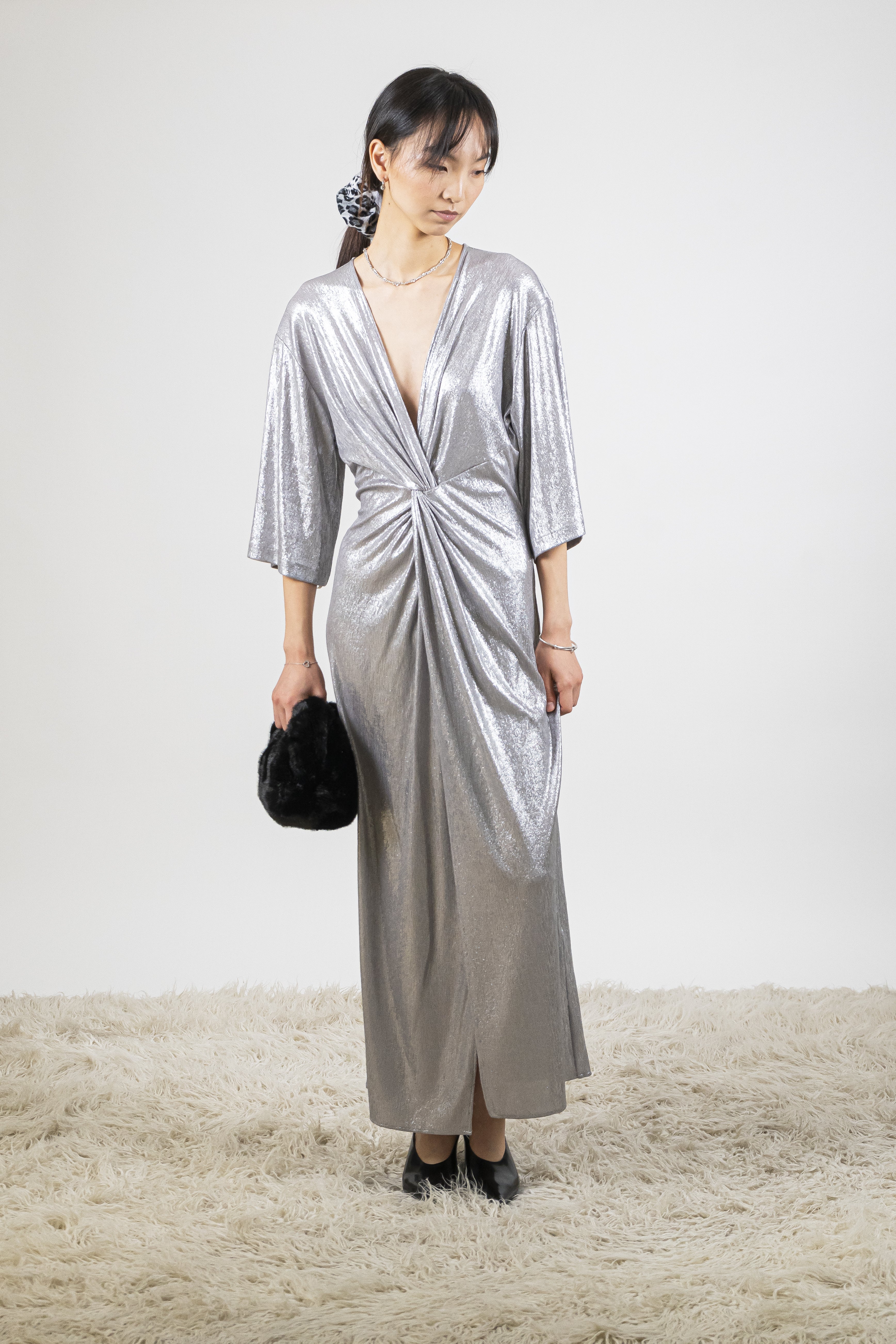 Abito laminato argento