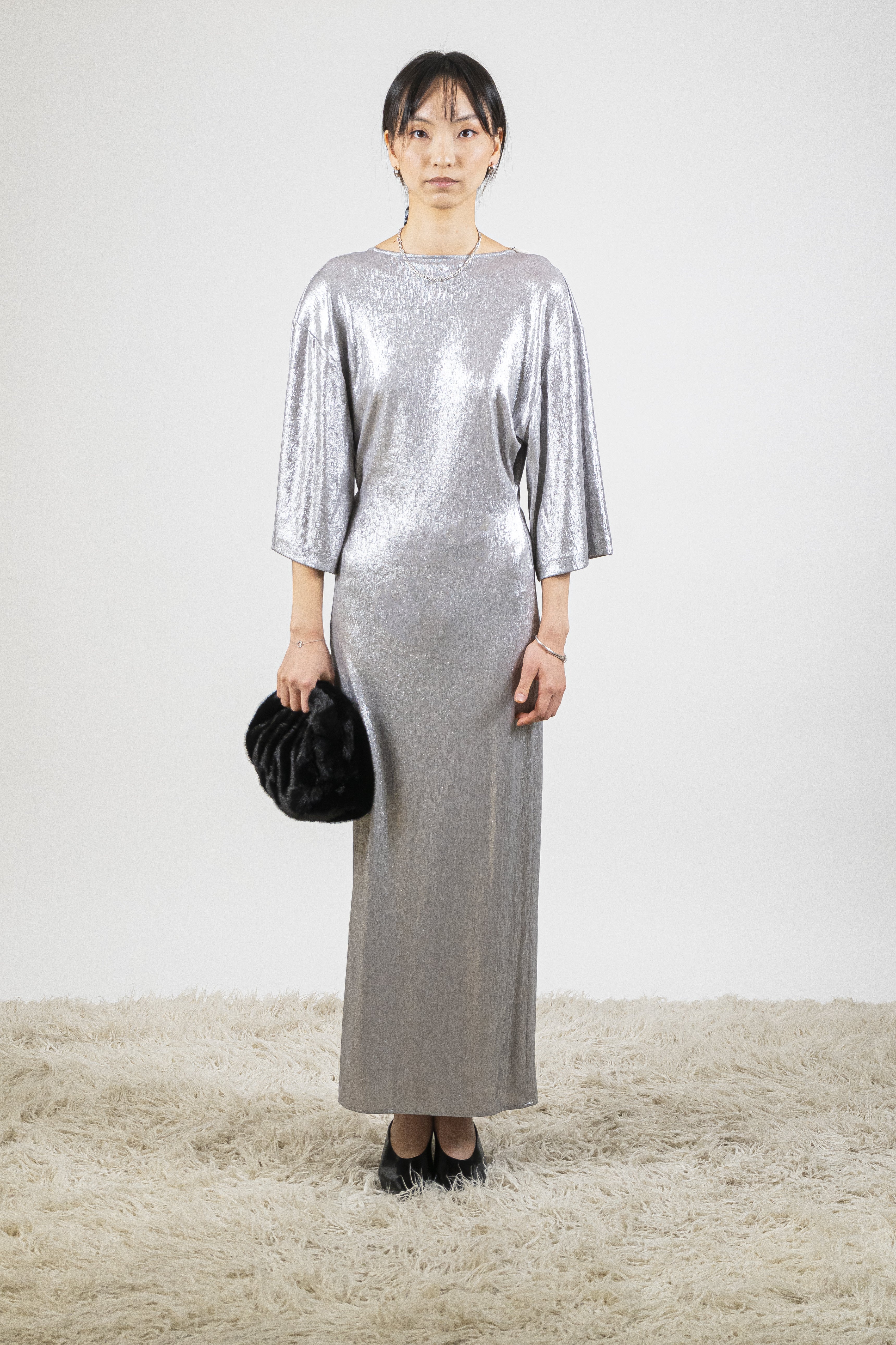 Abito laminato argento