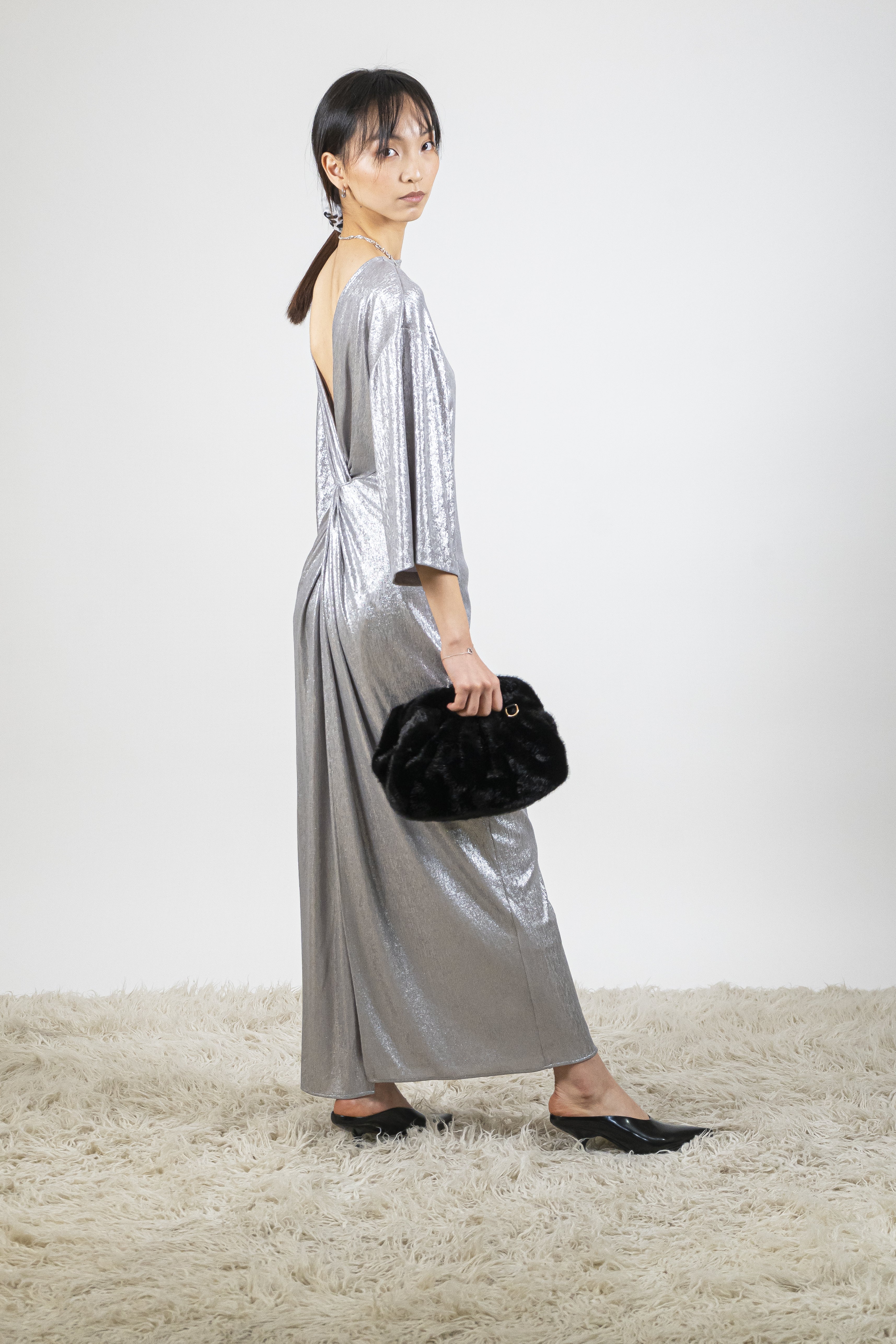 Abito laminato argento