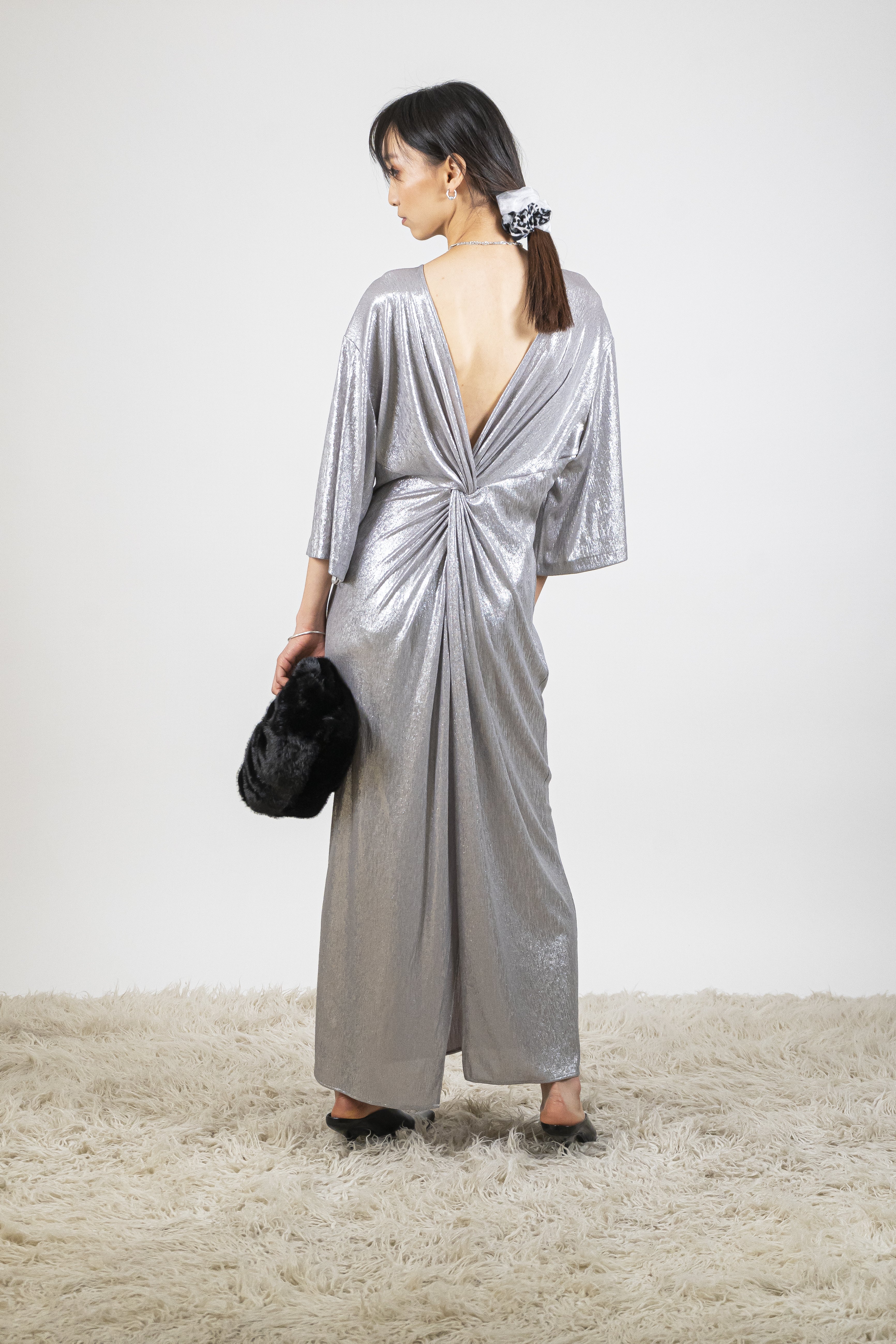 Abito laminato argento
