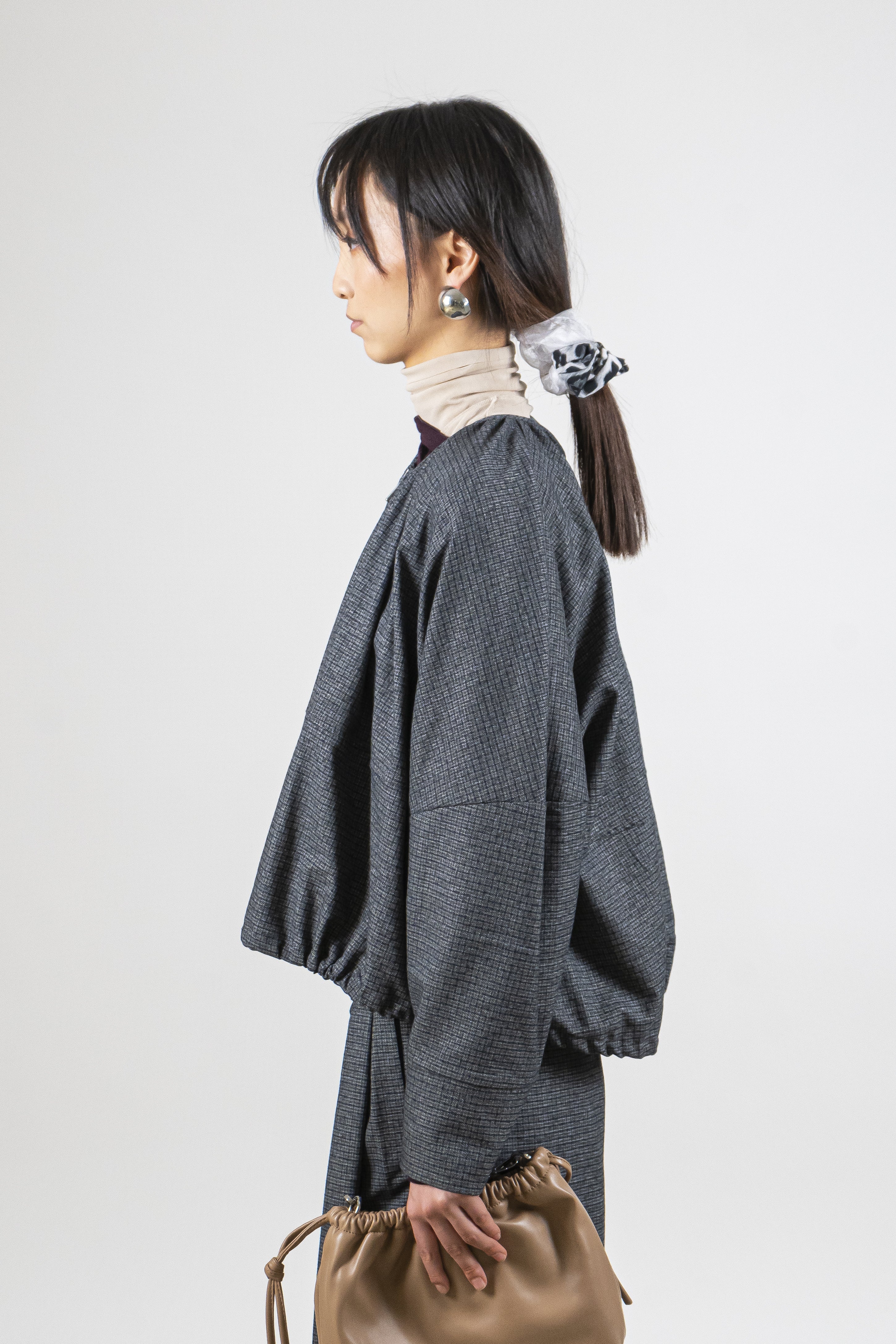 Bomber arricciato greyblue