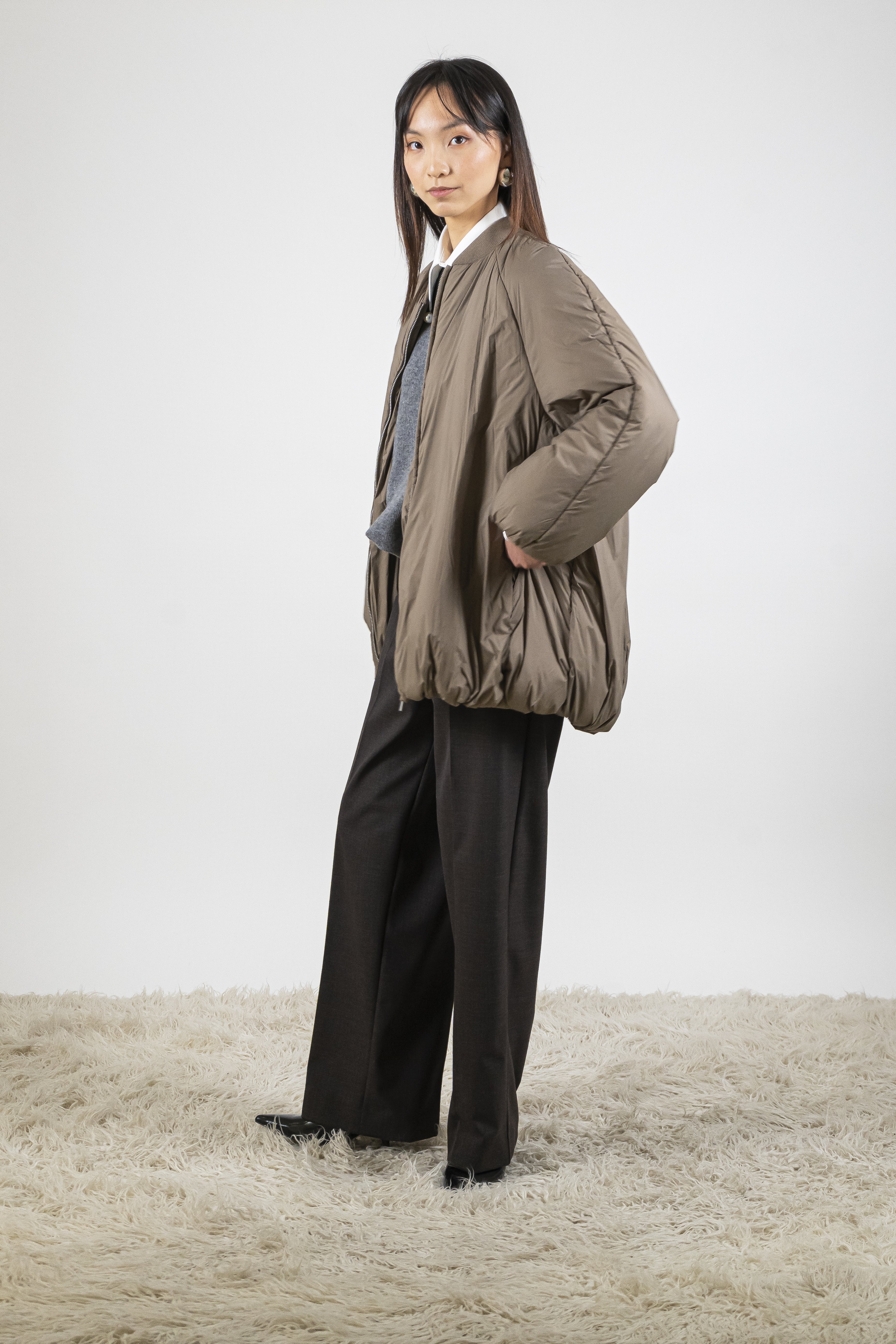 Piumino liscio cocoa