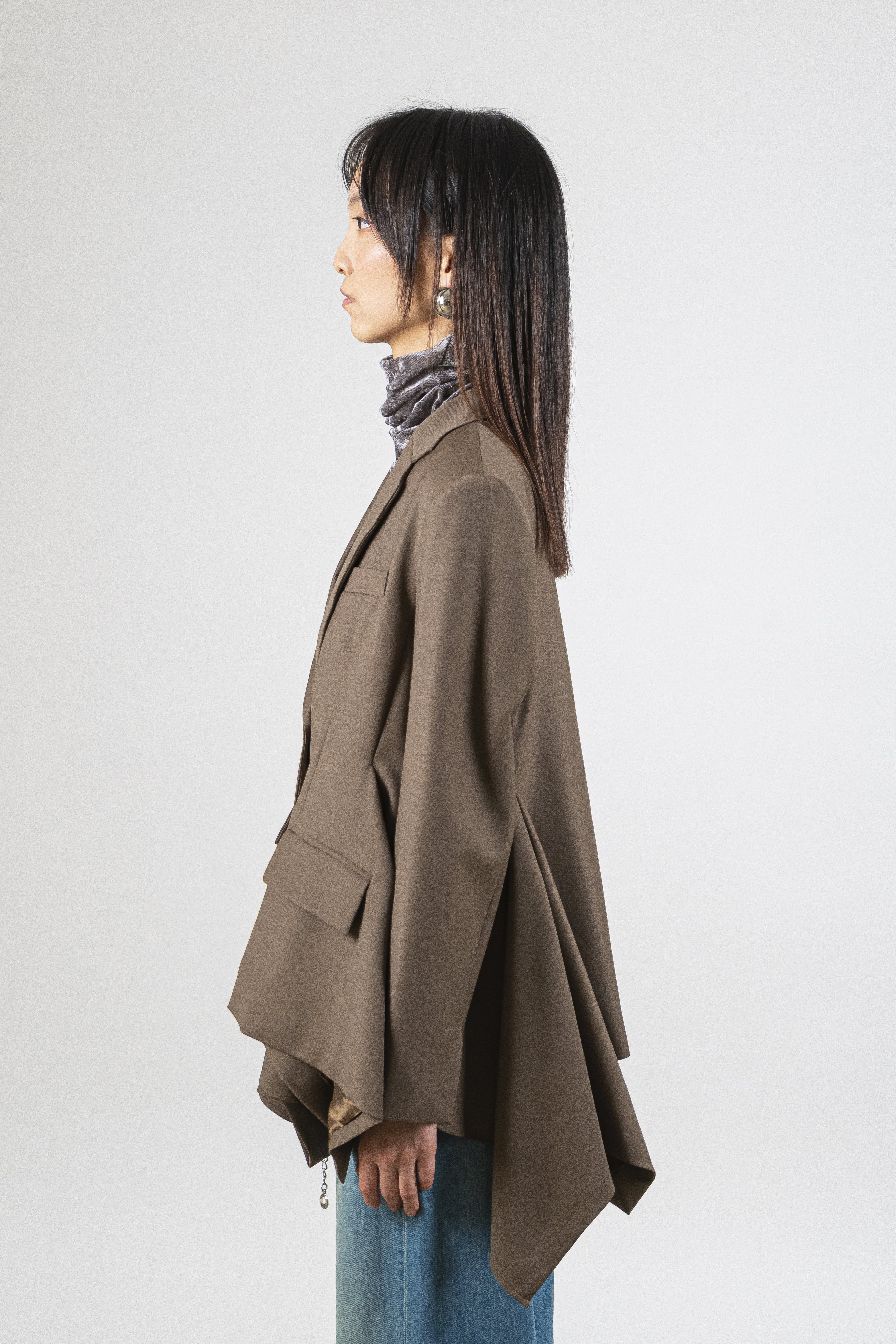 Giacca sfiancata olivine