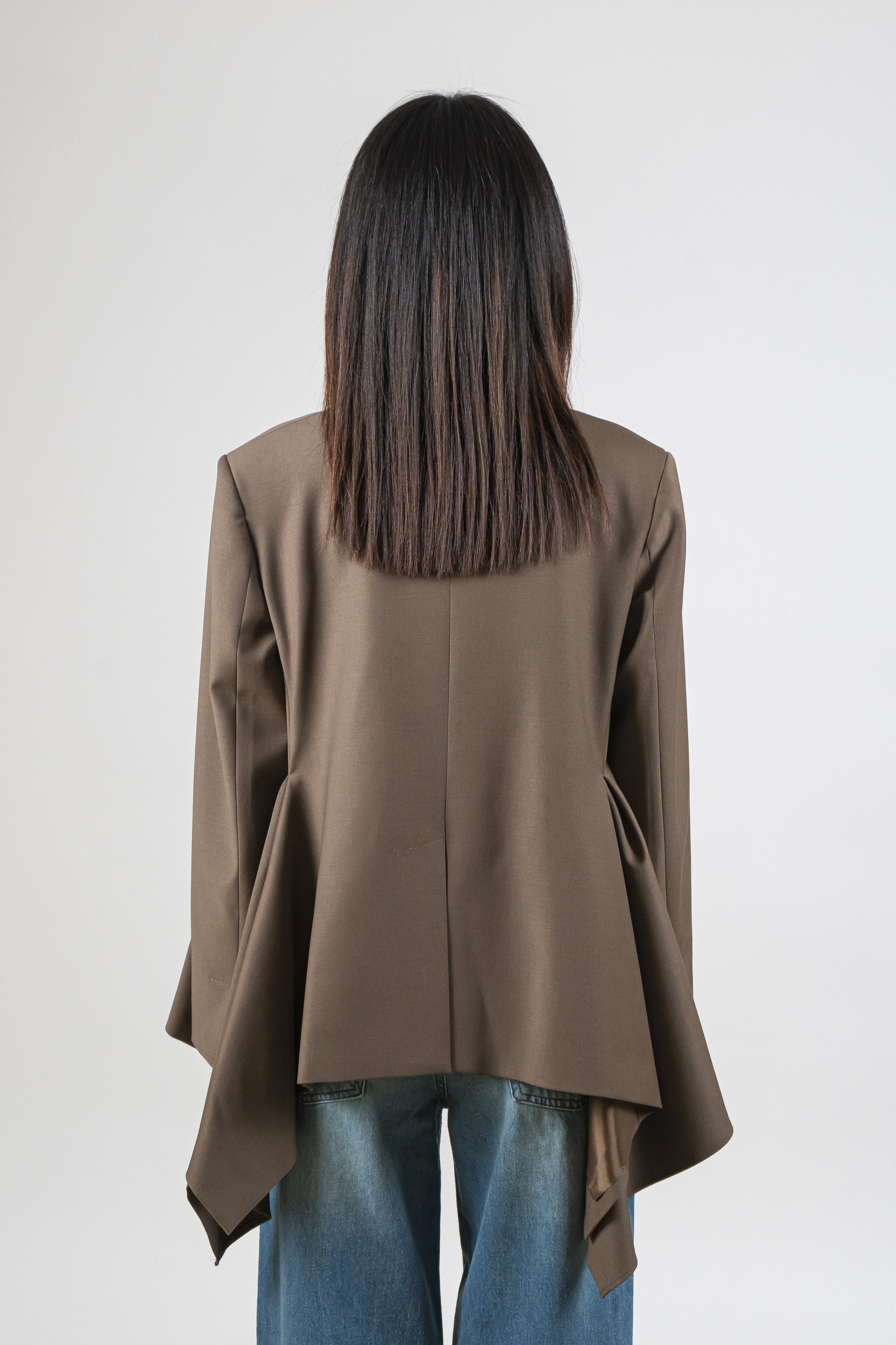 Giacca sfiancata olivine