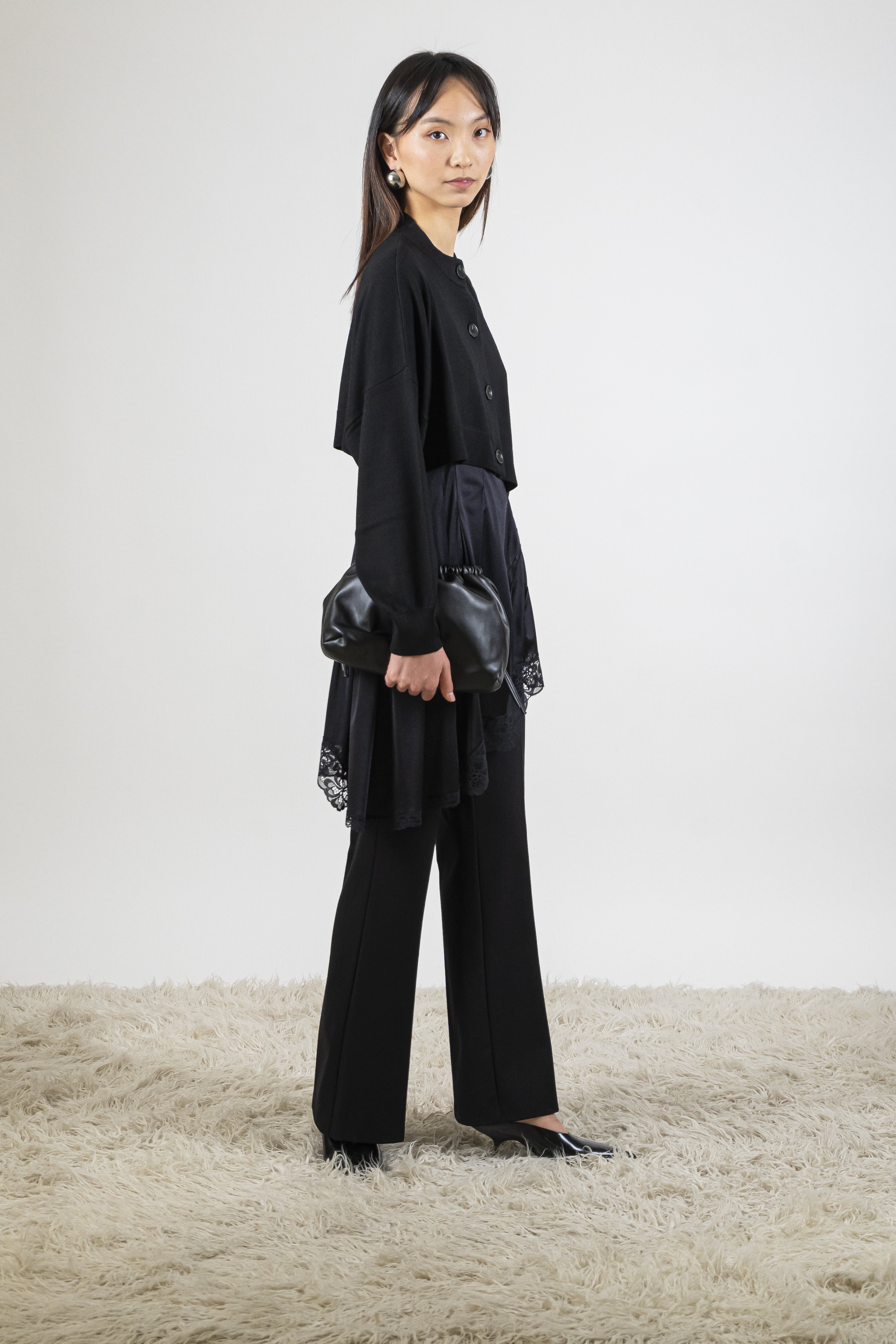 Pantalone flare nero