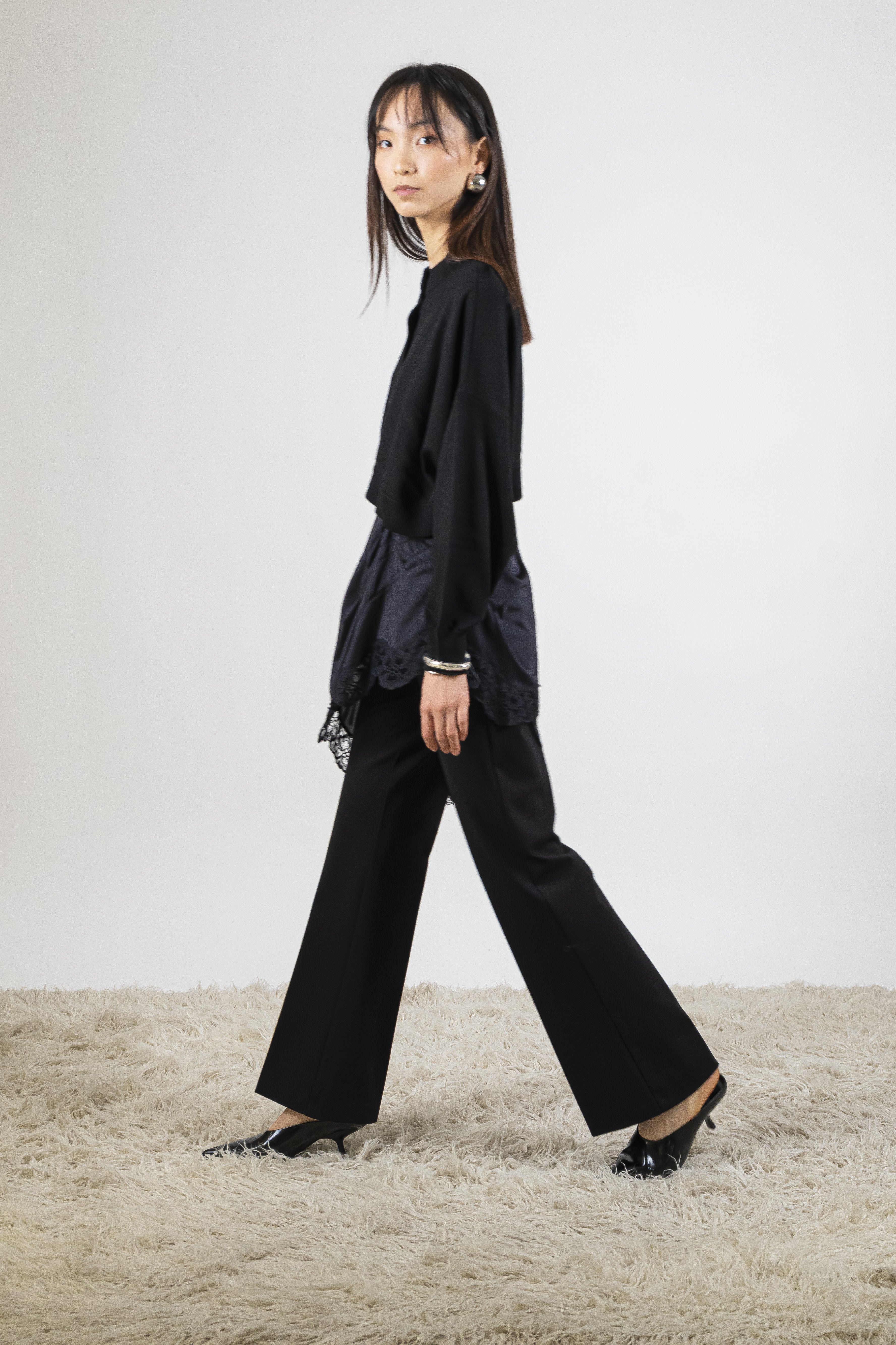 Pantalone flare nero