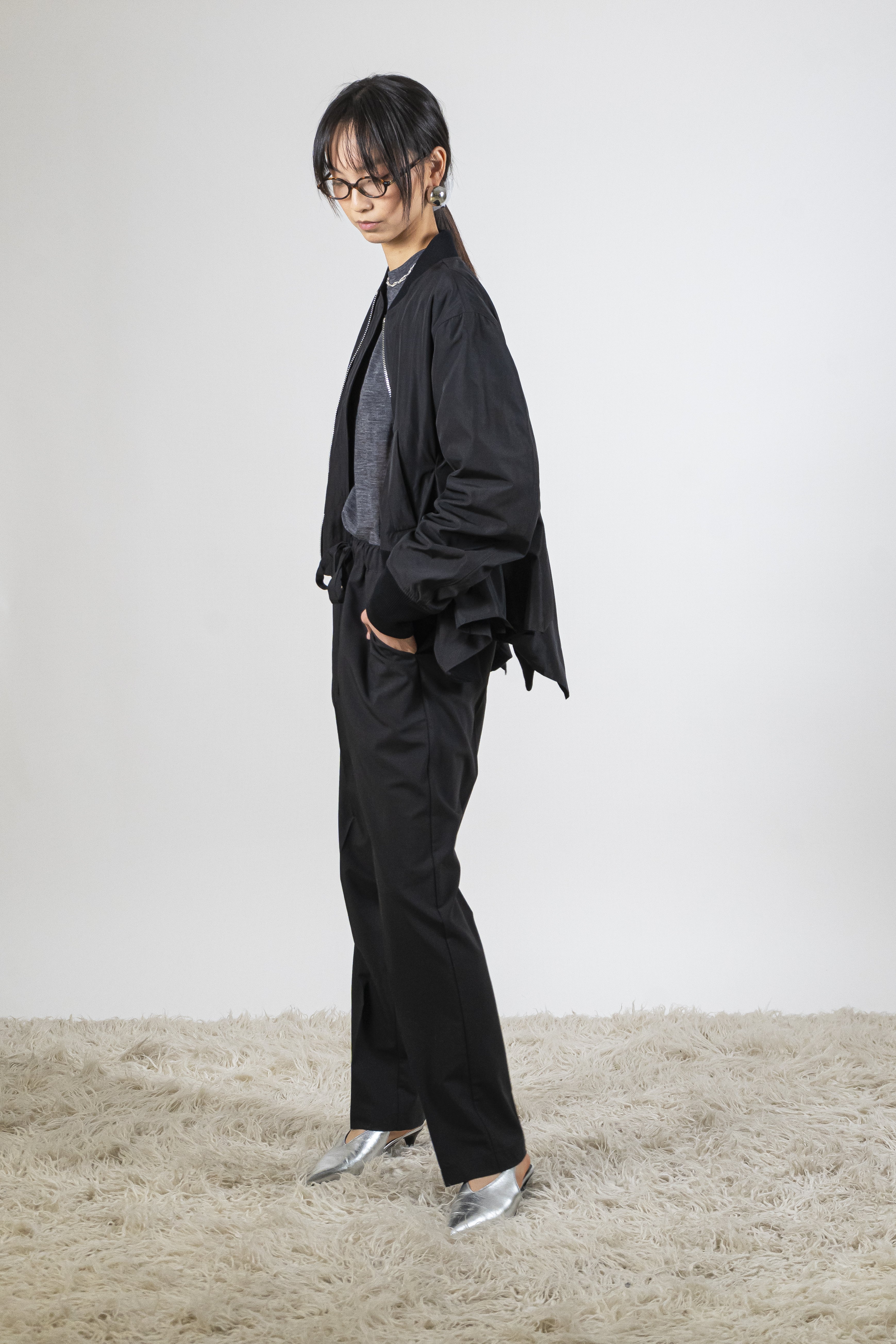 Pantalone coulisse nero