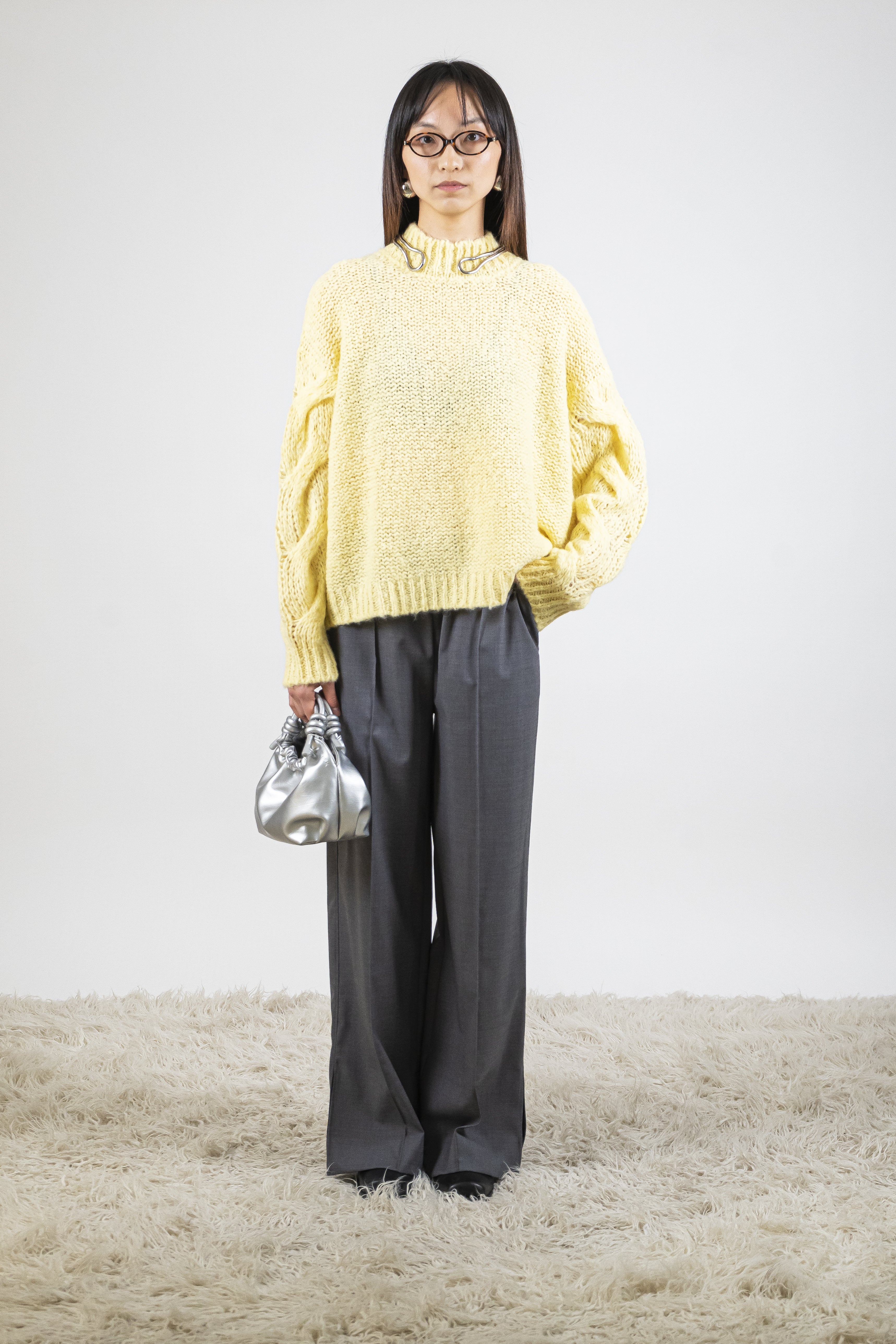 Pantalone spacco pewter