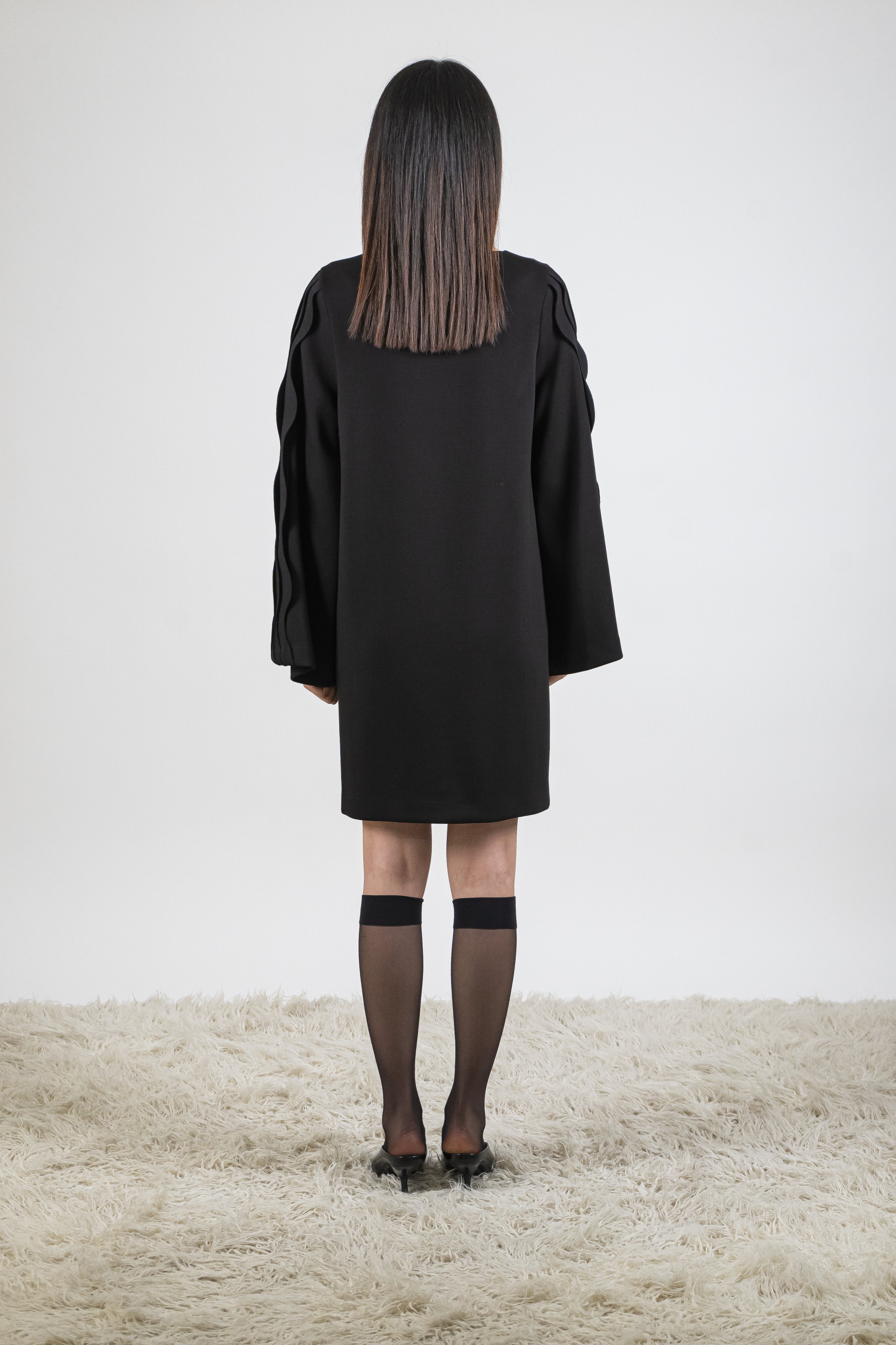 Abito midi con motivo onde