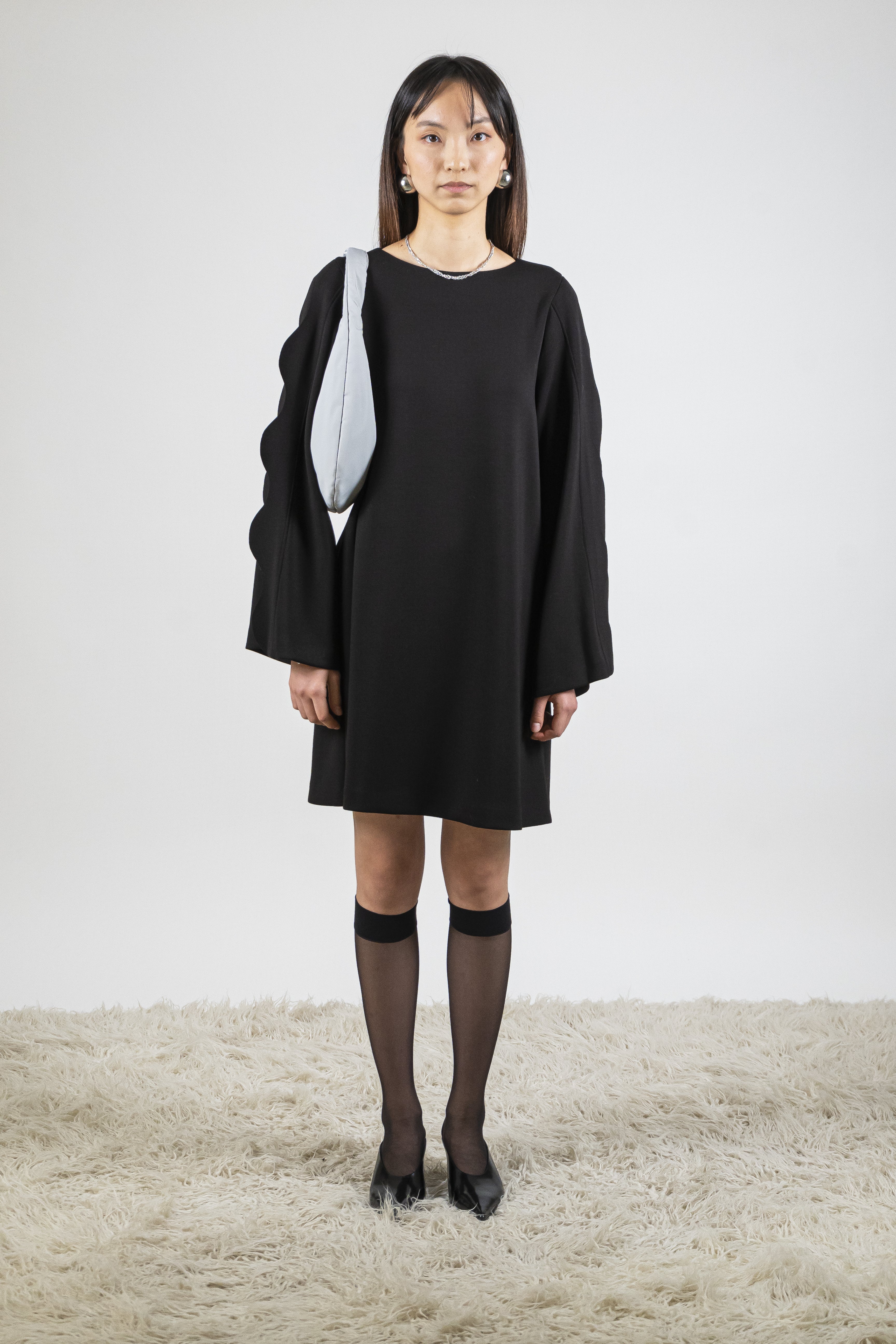 Abito midi con motivo onde