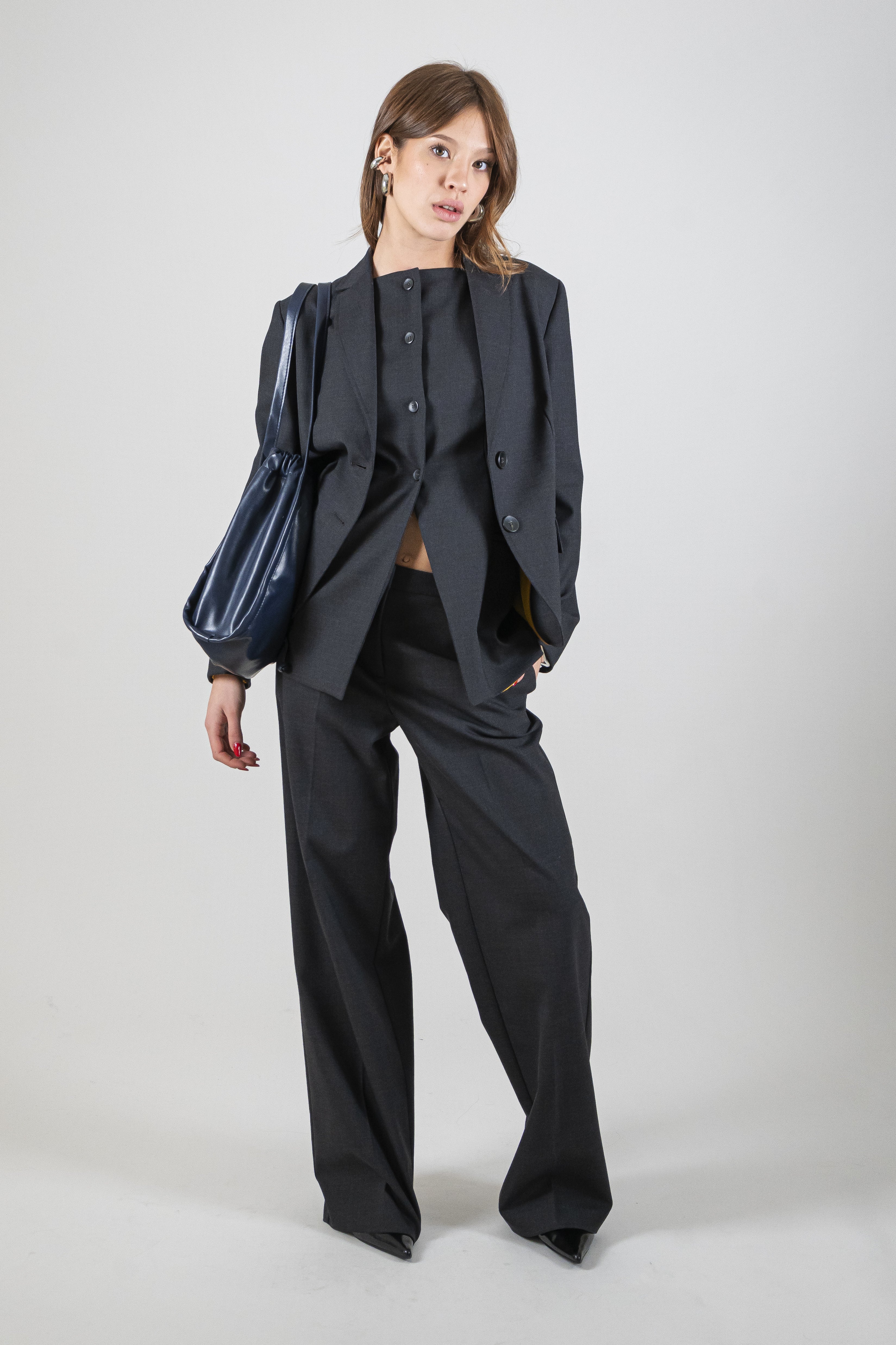 Giacca slim antracite