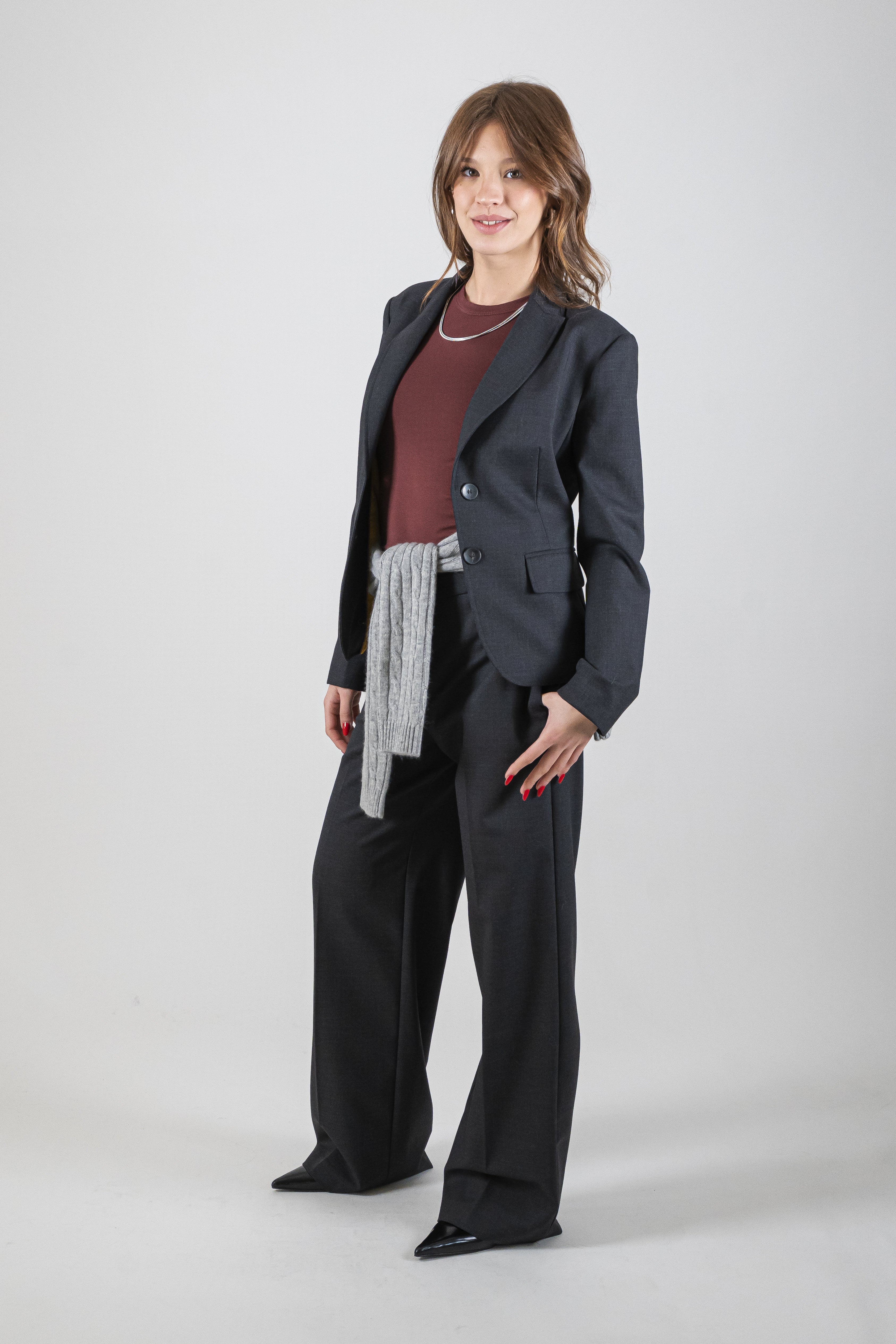 Giacca slim antracite