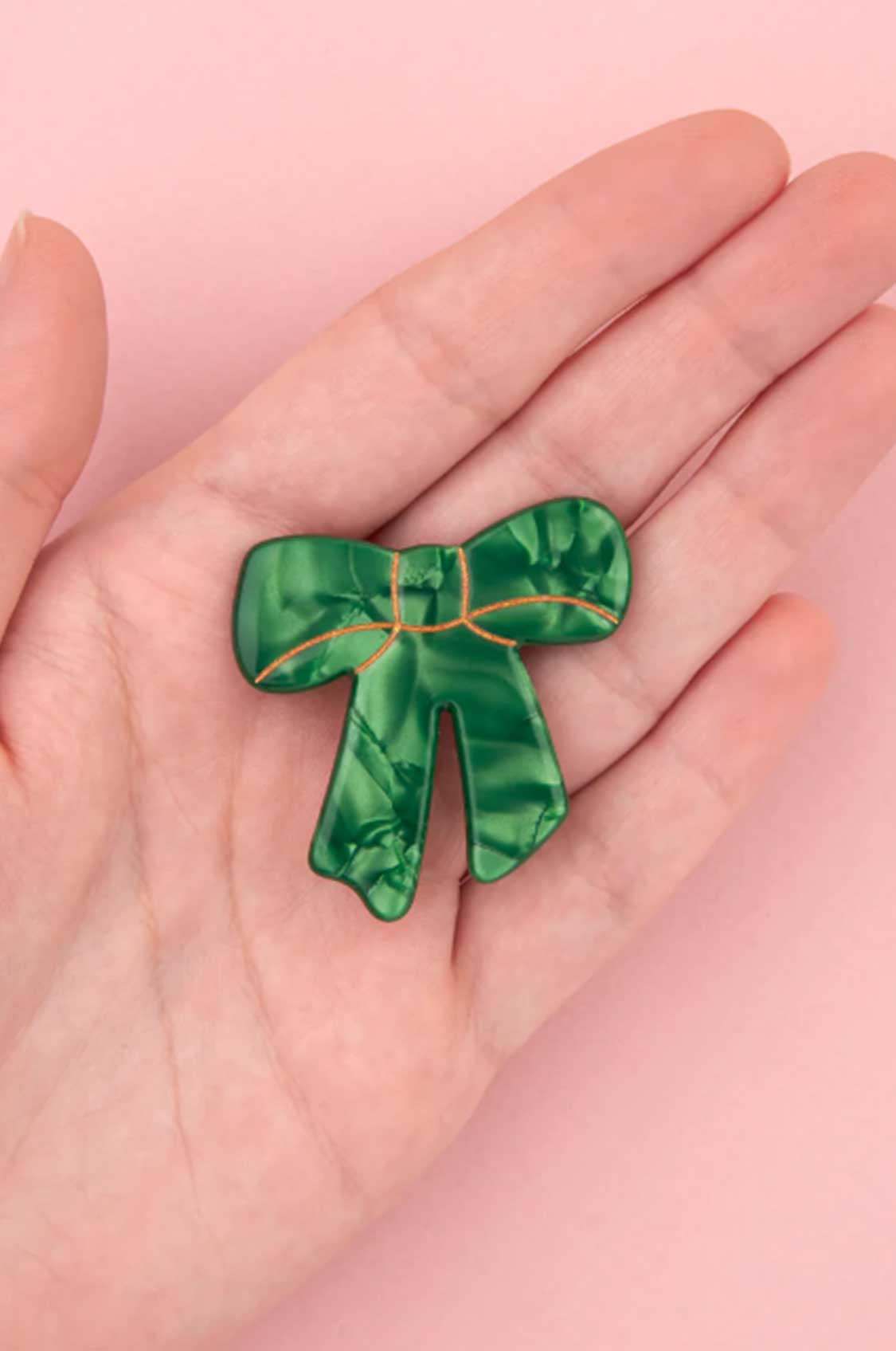 Molletta fiocco verde