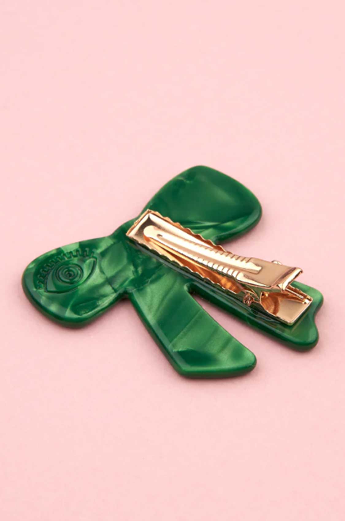 Molletta fiocco verde