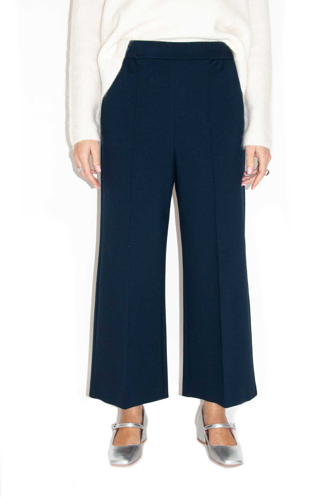 Pantalone dritto cropped