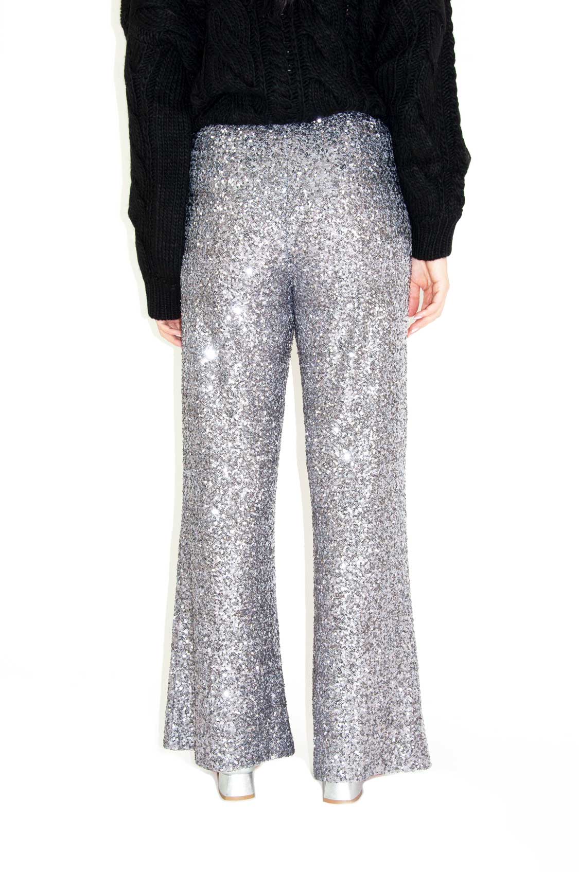 Pantalone paillettes cappuccino