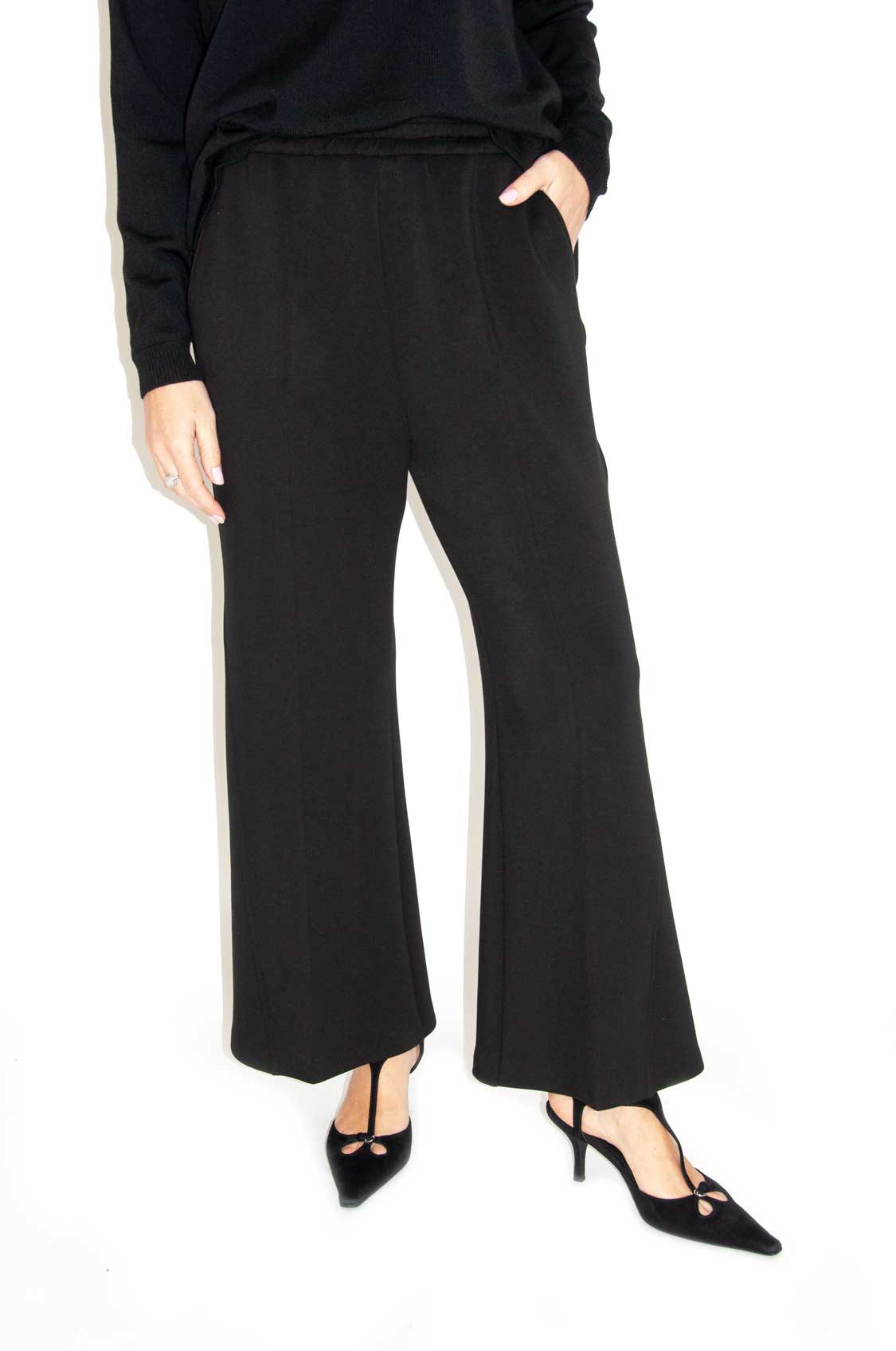 Pantalone flare nero