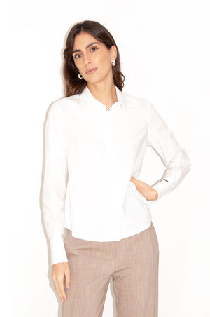 Camicia slim milk